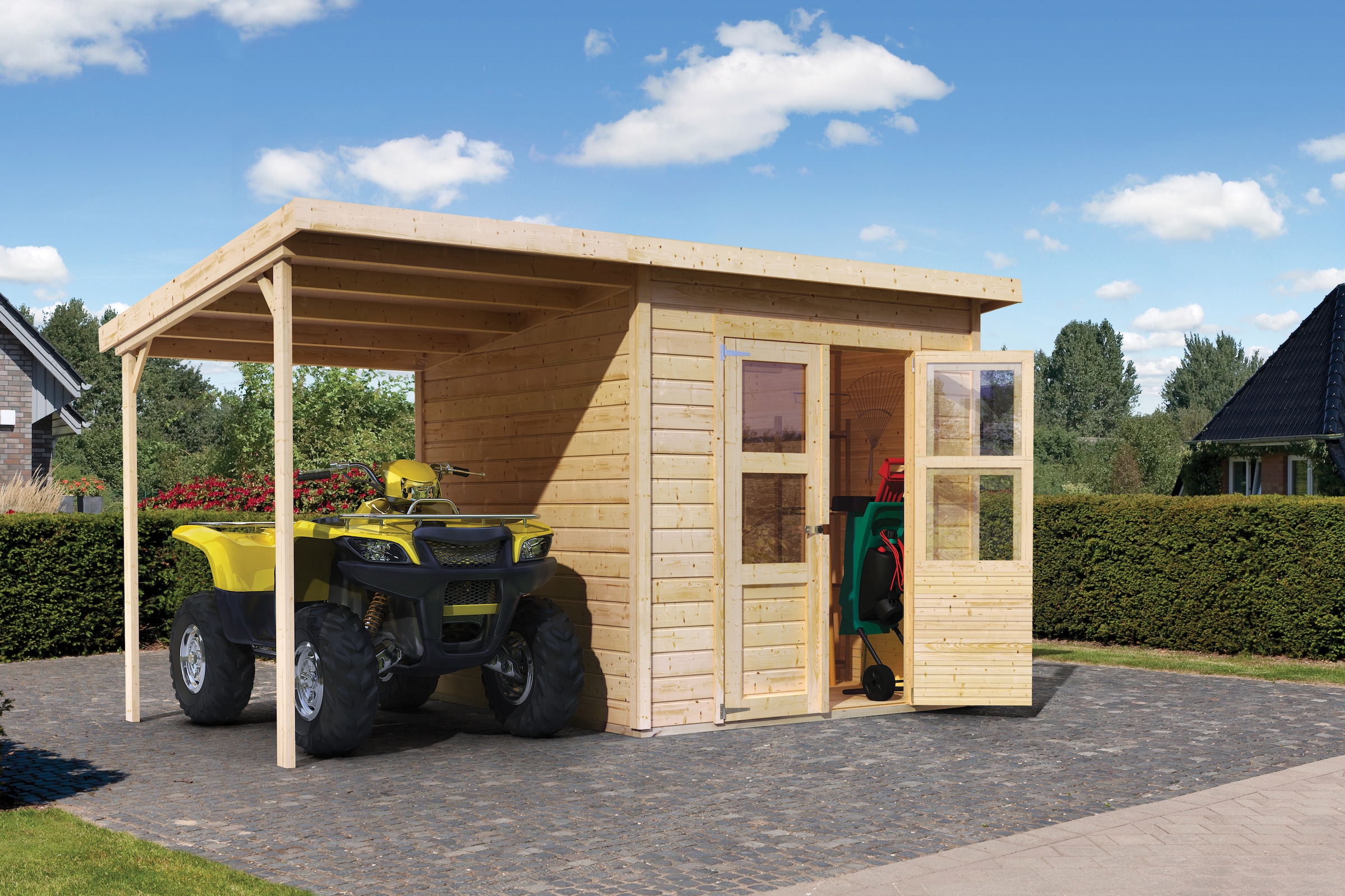 KONIFERA Gartenhaus »Akamaru 4« inkl. Anbaudach