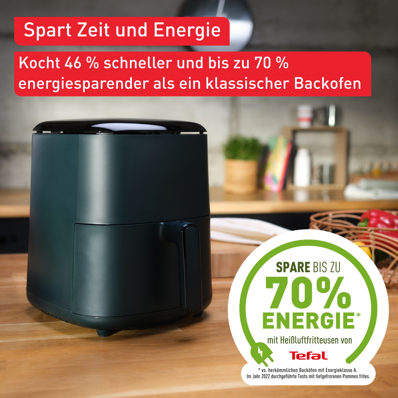 Tefal Heißluftfritteuse »EY2453 Easy Fry Max Digital«, 1500 W, spart Zeit & Energie, intuitiver Touchscreen, 10 Programme, EY2453