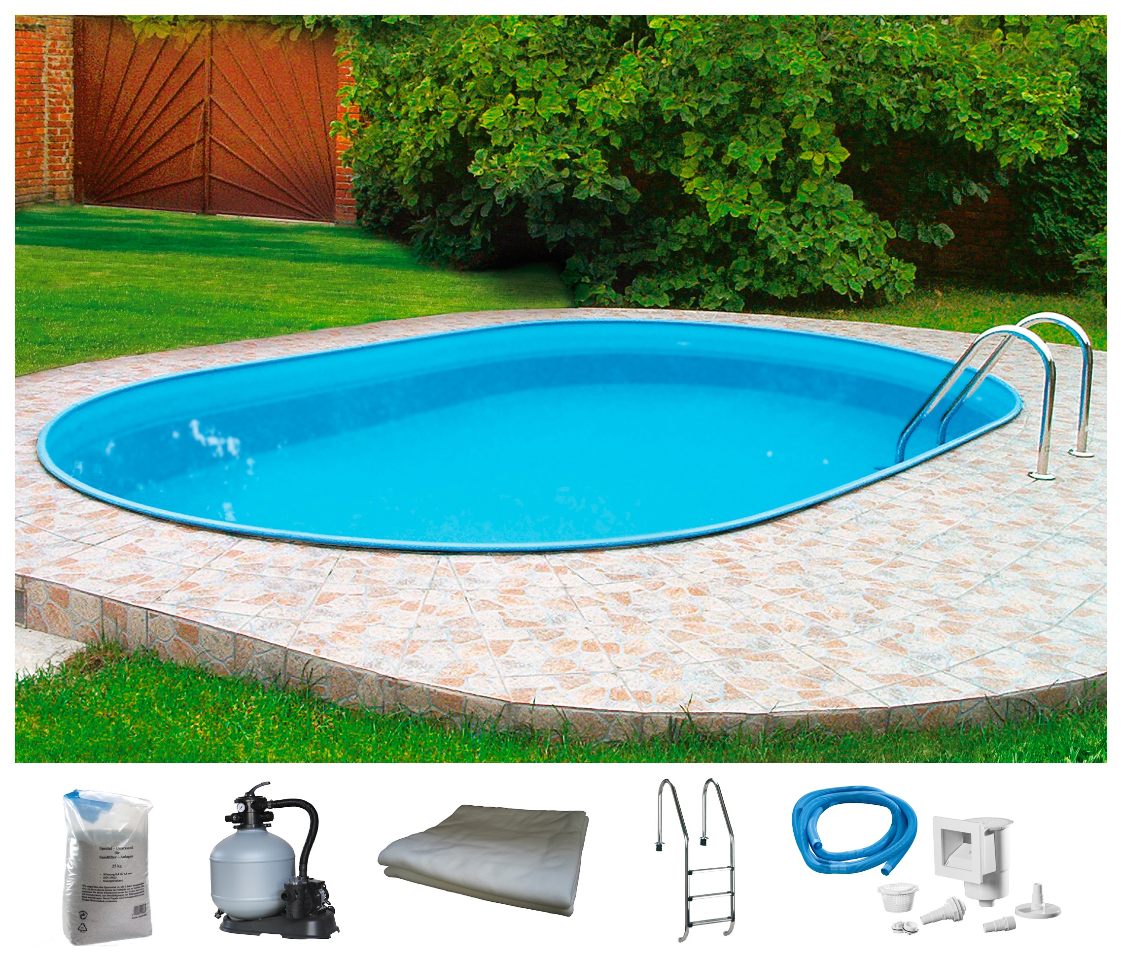 MyPool Ovalpool, (Set), 6-tlg., BxLxH: 300x500x135 cm