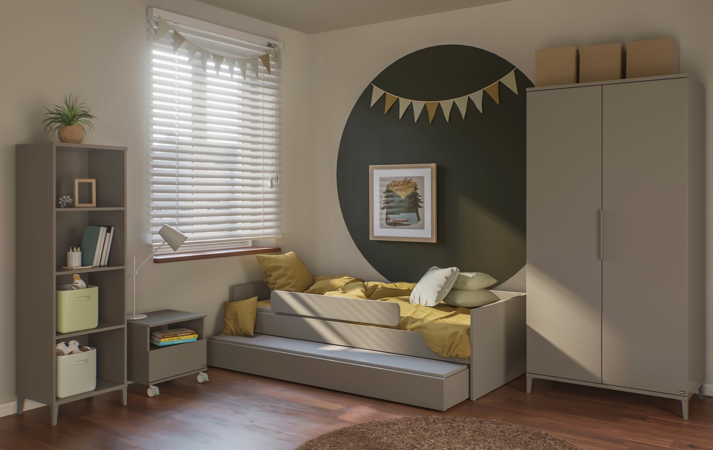 YUNY by PAIDI Standregal »BROTHER STU«, (B/H/T ca. 48x155x38cm, Taupe), yuny by PAIDI