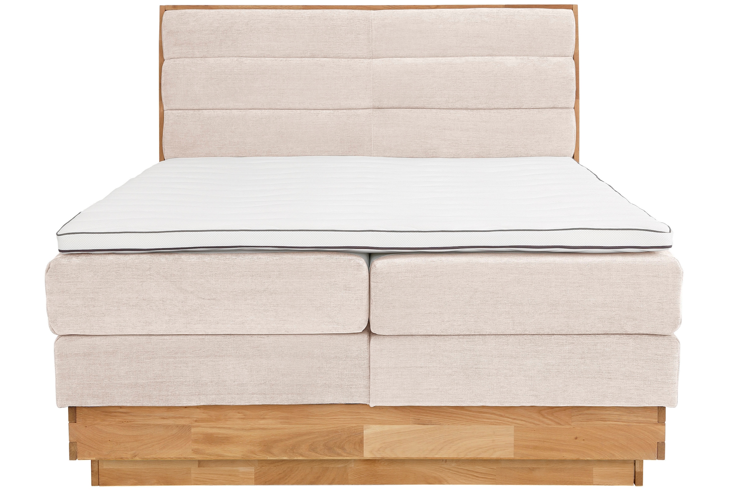 OTTO products Boxspringbett »Jenna«, ohne LED-Beleuchtung, mit zertifizierten, recycelten Bezugsstoffen