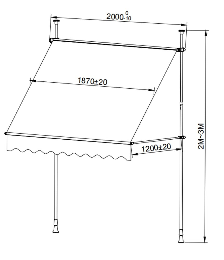 KONIFERA Klemmmarkise »Nerja« Breite/ Ausfall: 200/120 cm