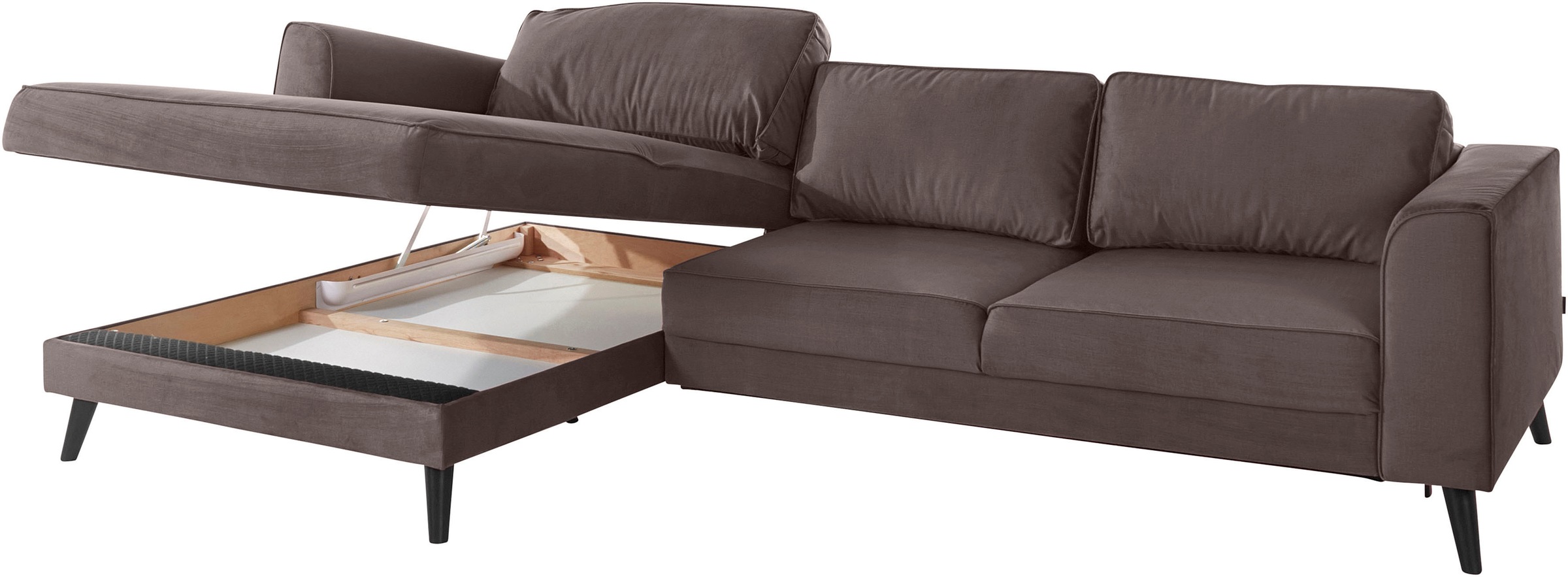 INOSIGN Ecksofa »Lumber Jack, elegant und bequem, Breite 280, hoher Fuß, L-Form«, in moderner Optik