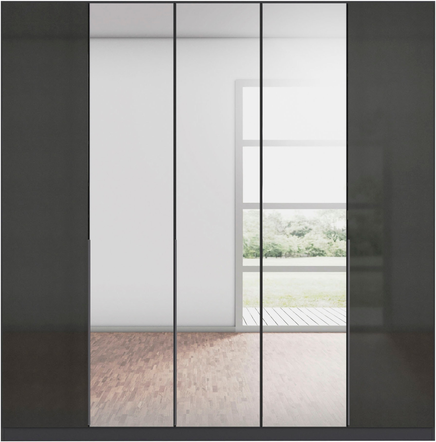 rauch Drehtürenschrank »Kleiderschrank Schrank Garderobe AGORDO mit Dekor- oder Hochglanzfront«, (in zwei Griff-Farben, Breiten 91-360 cm), durchdachte Innenausstattung, in 7 Breiten und 2 Höhen MADE IN GERMANY