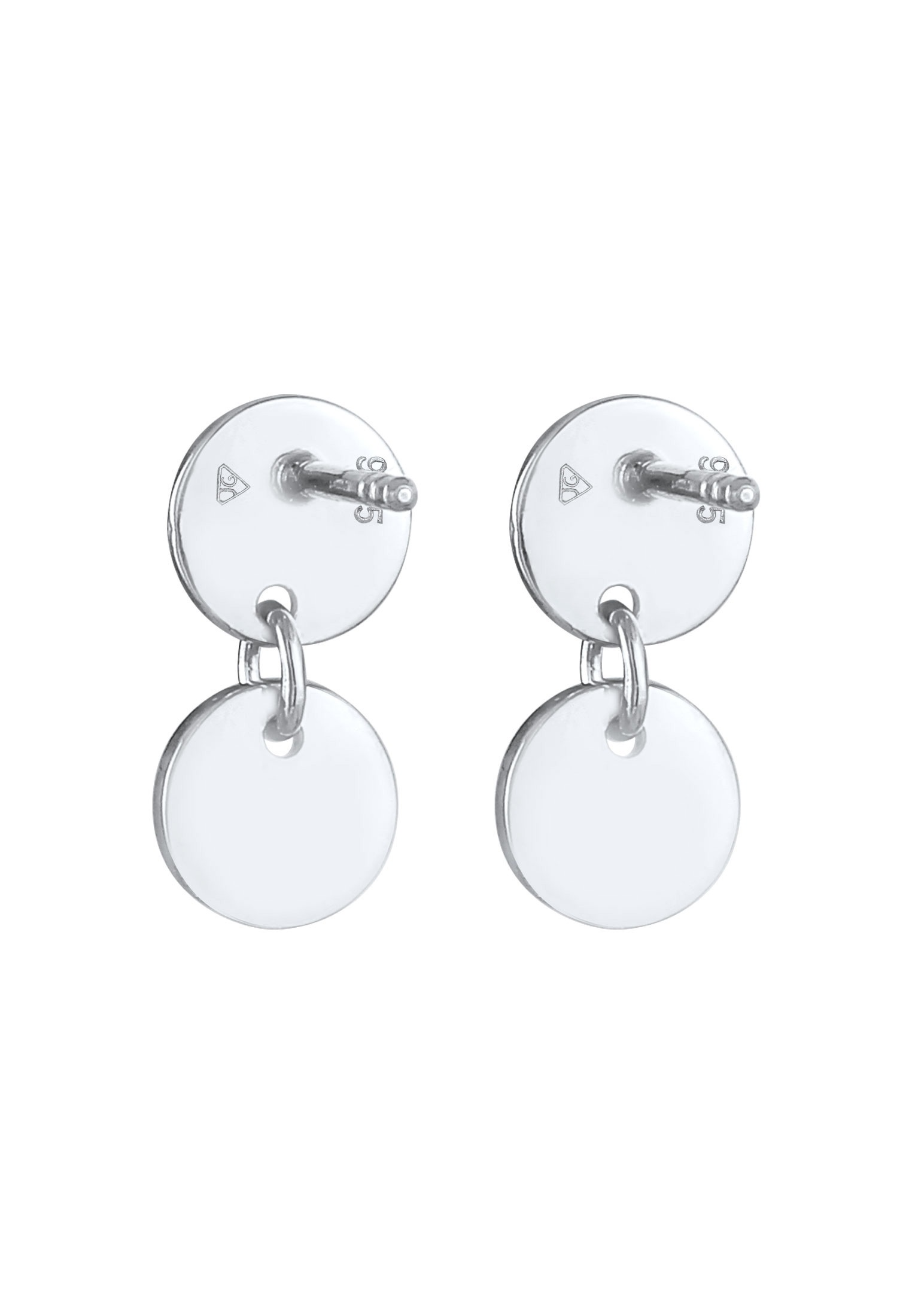 Elli Paar Ohrstecker »Ohrringe Ohrhänger Stecker Plättchen Rund Trend 925 Silber«