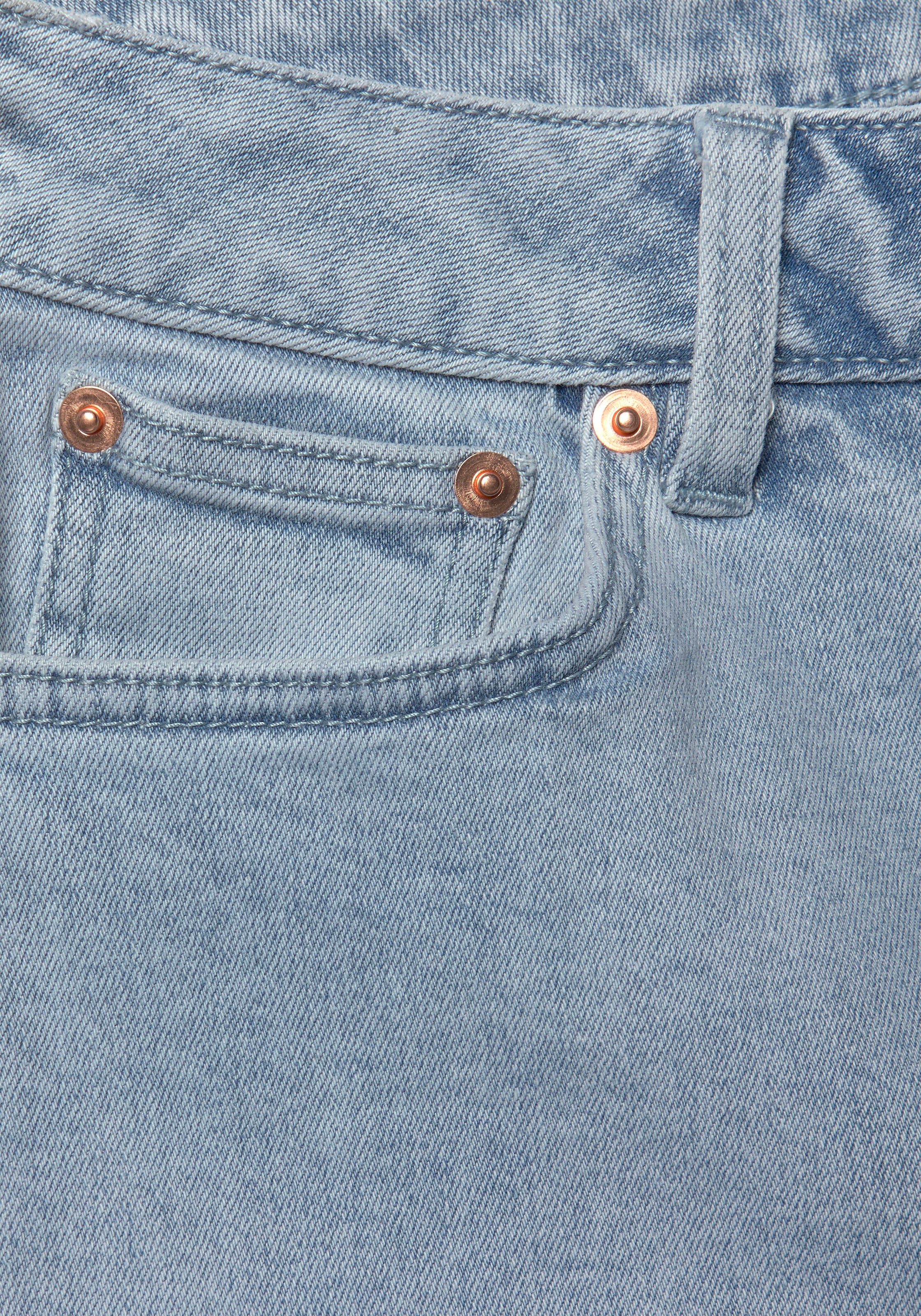 Buffalo Weite Jeans, mit leicht ausgefranstem Beinabschluss, Culotte Jeans in 7/8-Länge