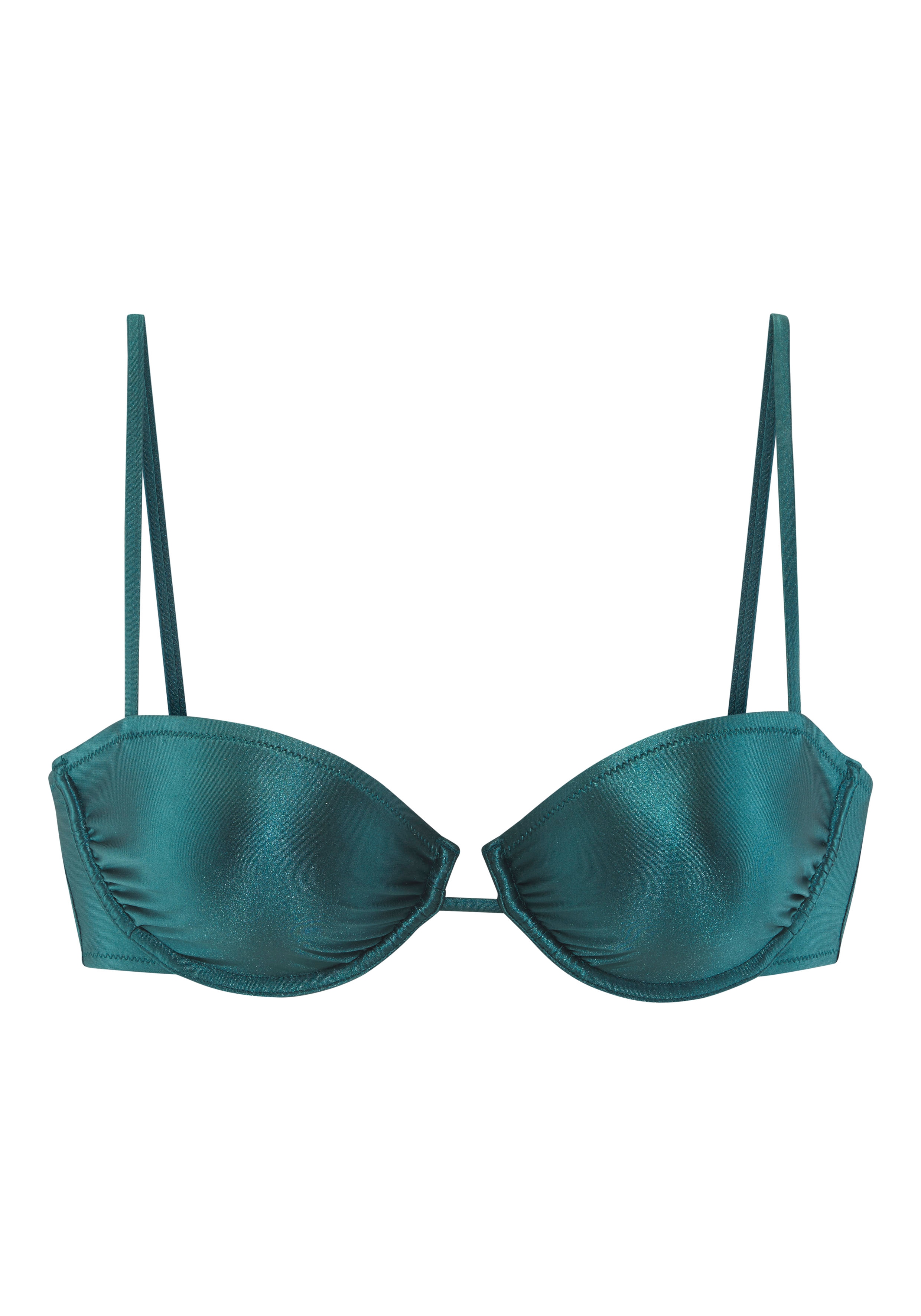 Copenhagen Studios Damen Bügel-Bikini-Top »Manon« aus glänzendem Material, Größe Cup D