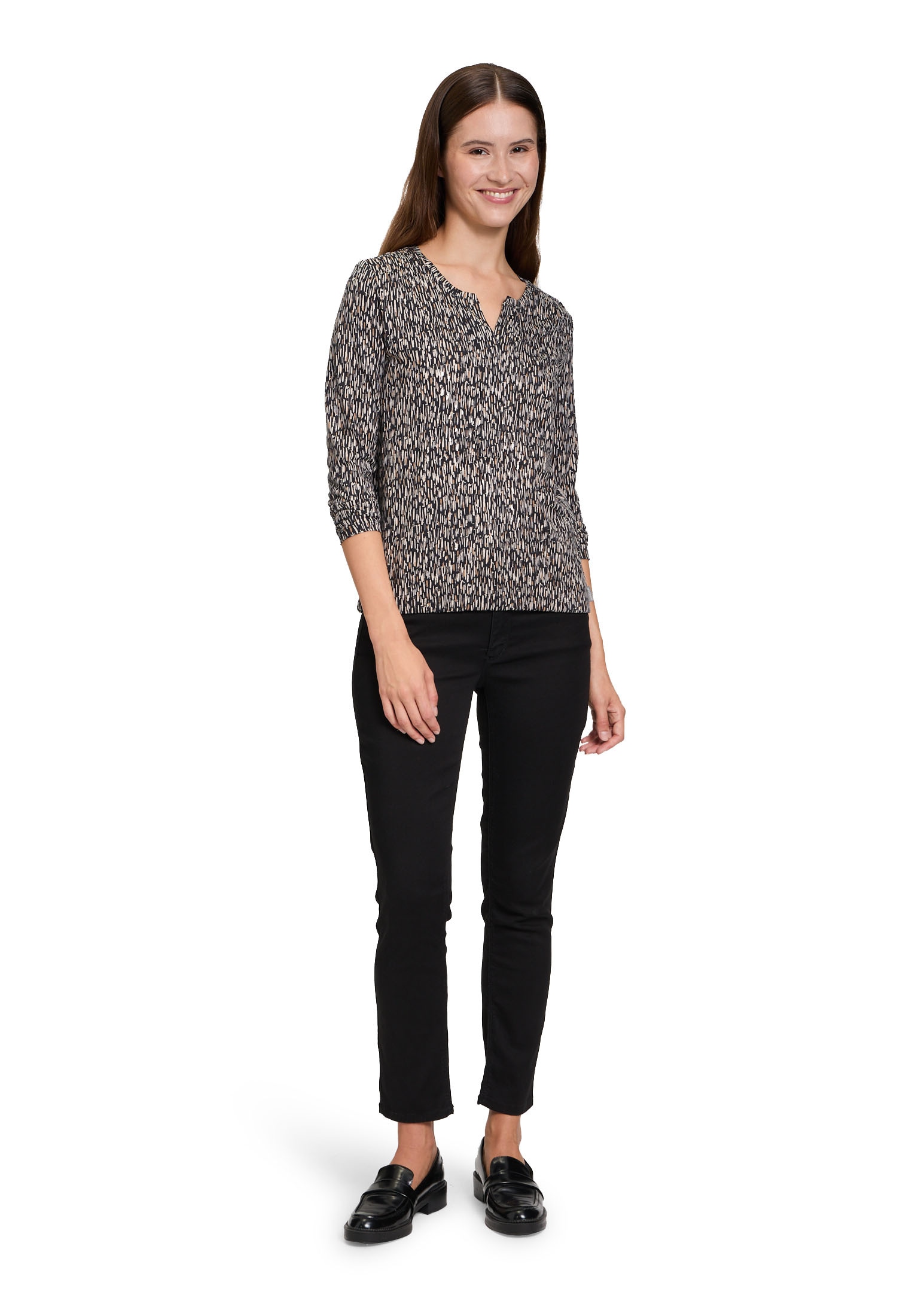 Betty&Co Langarmshirt »Blusenshirt mit Gummizug«