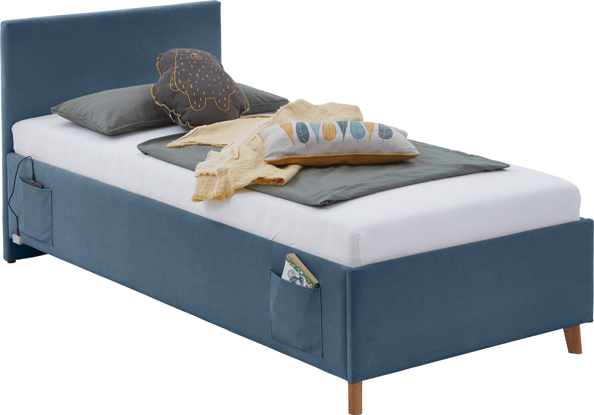 meise.möbel Kinderbett »COOL« Polsterbett wahlweise mit Bettkasten, Jugendbett inkl. USB-Anschluss