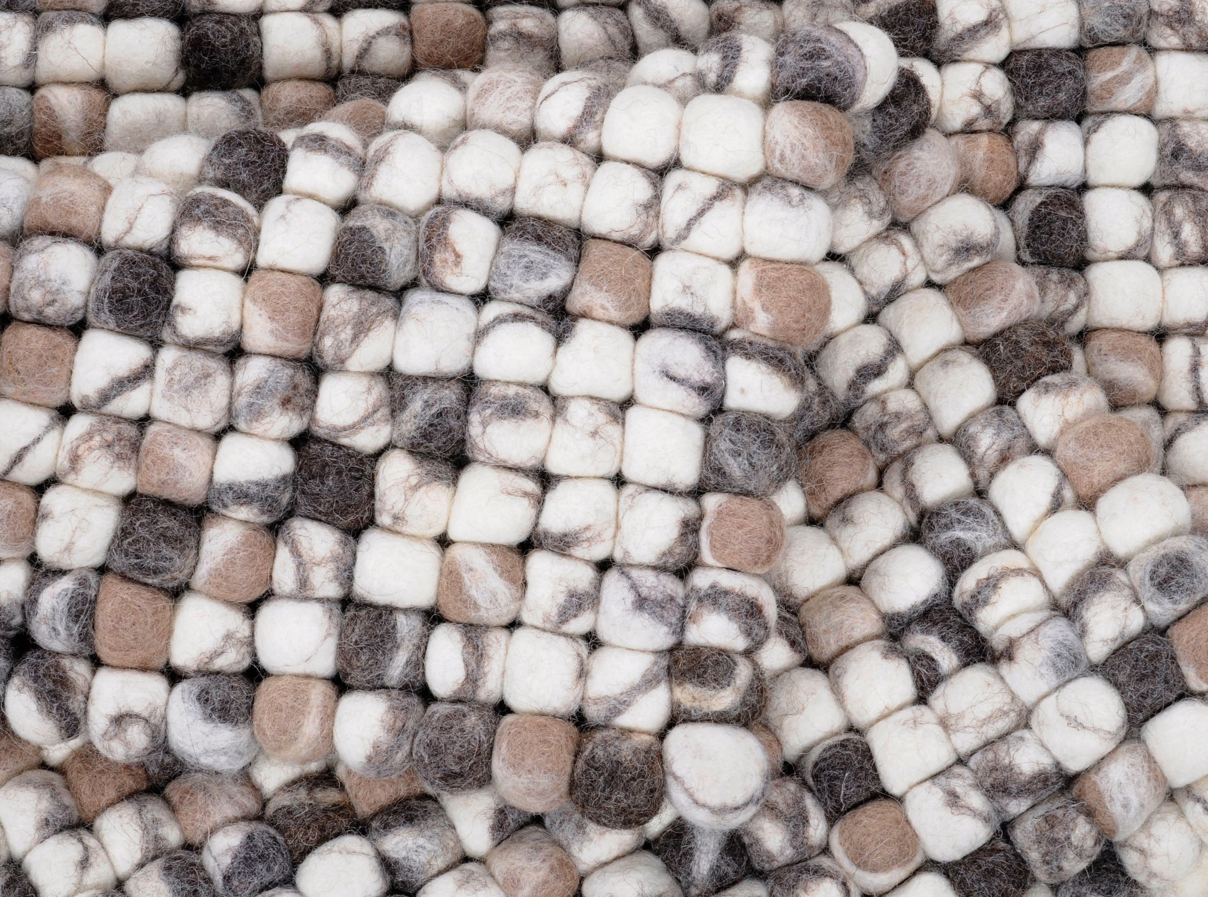 THEKO Wollteppich »Felty 2.2«, rechteckig, 22 mm Höhe, Filzkugel-Teppich, reine Wolle, handgefertigt