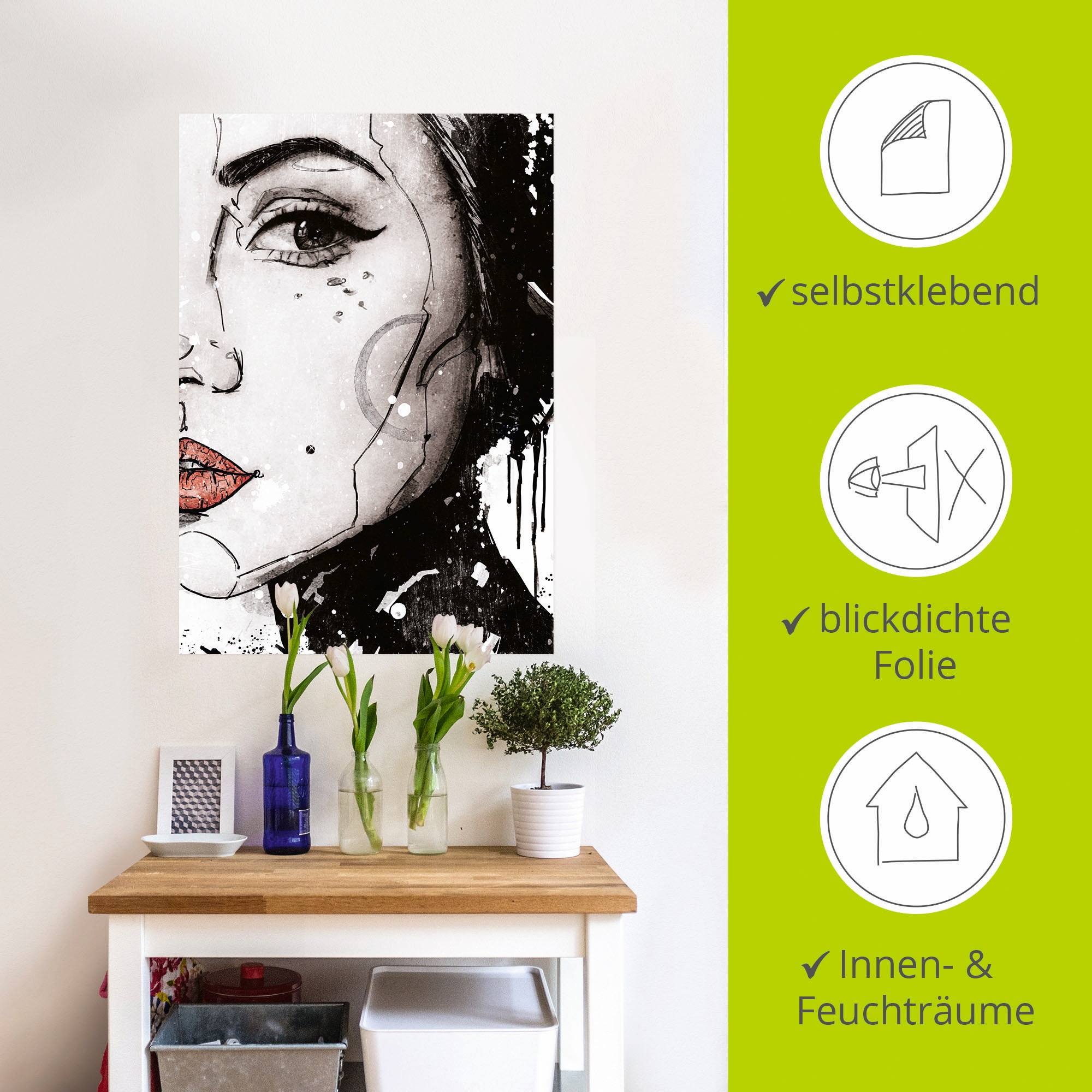 Artland Wandbild »The Artist«, Portrait, (1 St.), als Leinwandbild, Wandaufkleber in verschied. Größen