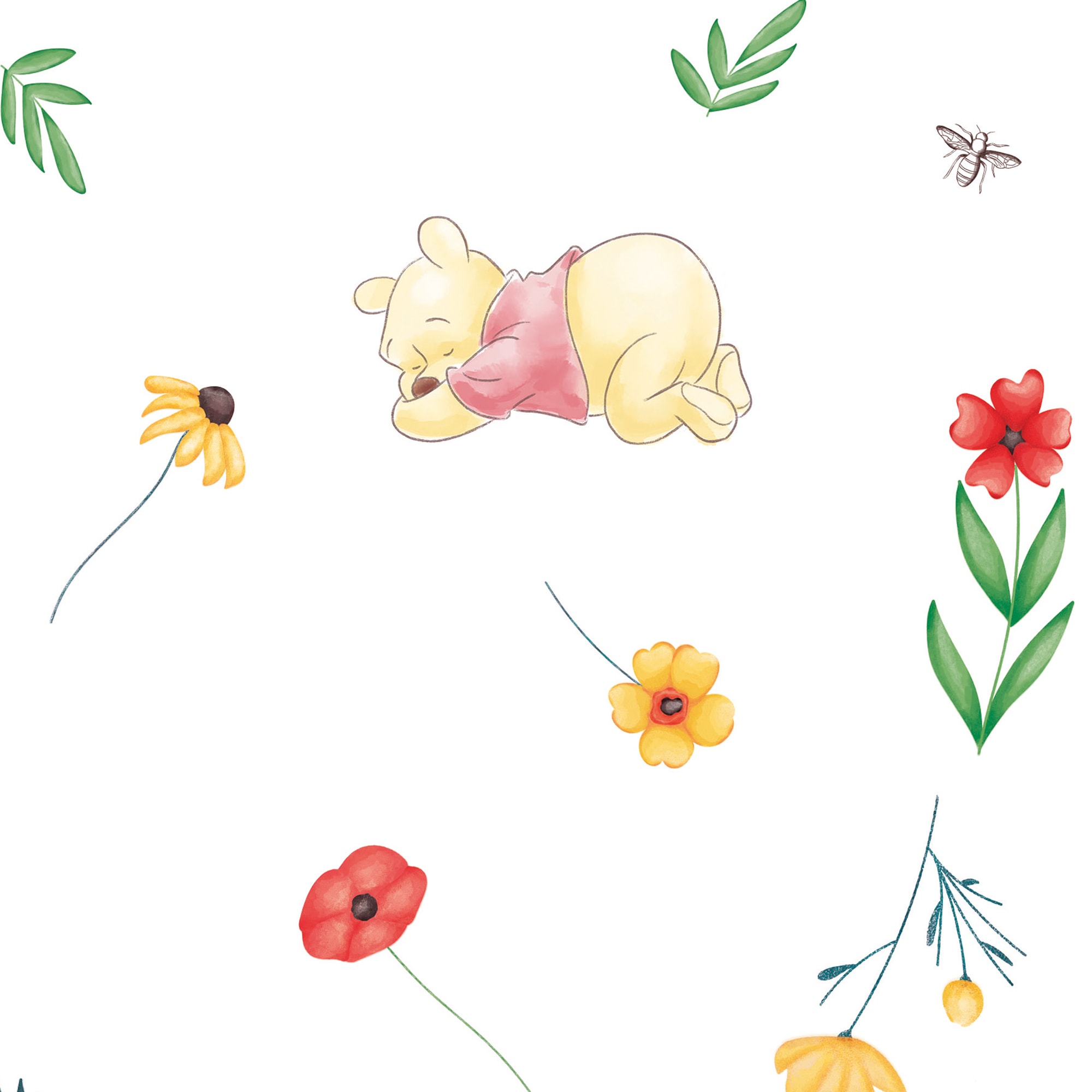 Komar Vliestapete »Winnie the Pooh Summer« bedruckt glatt Rolle mit 53 x 1005 cm
