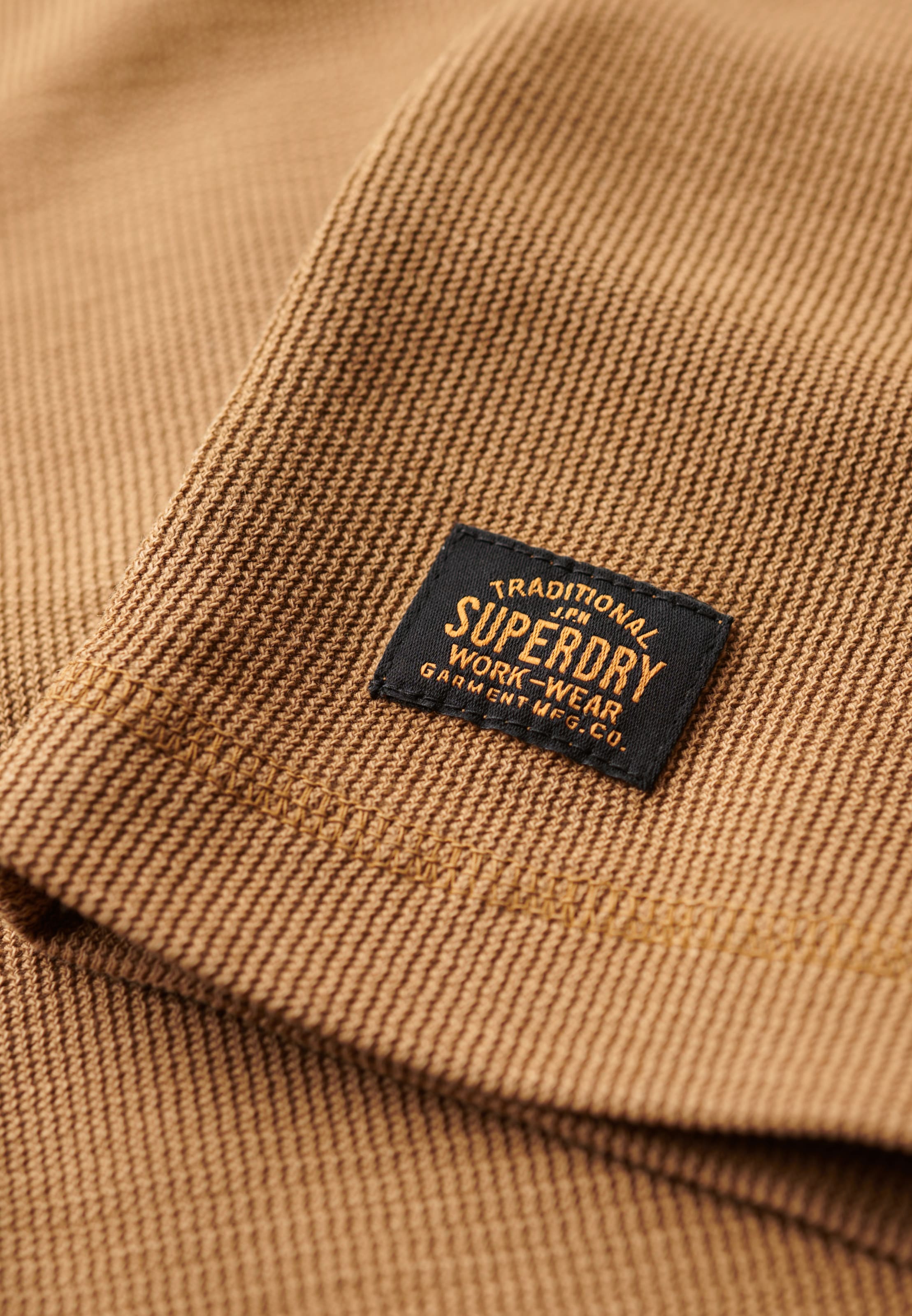 Superdry Langarmshirt »WAFFLE LONG SLEEVE HENLEY TOP«