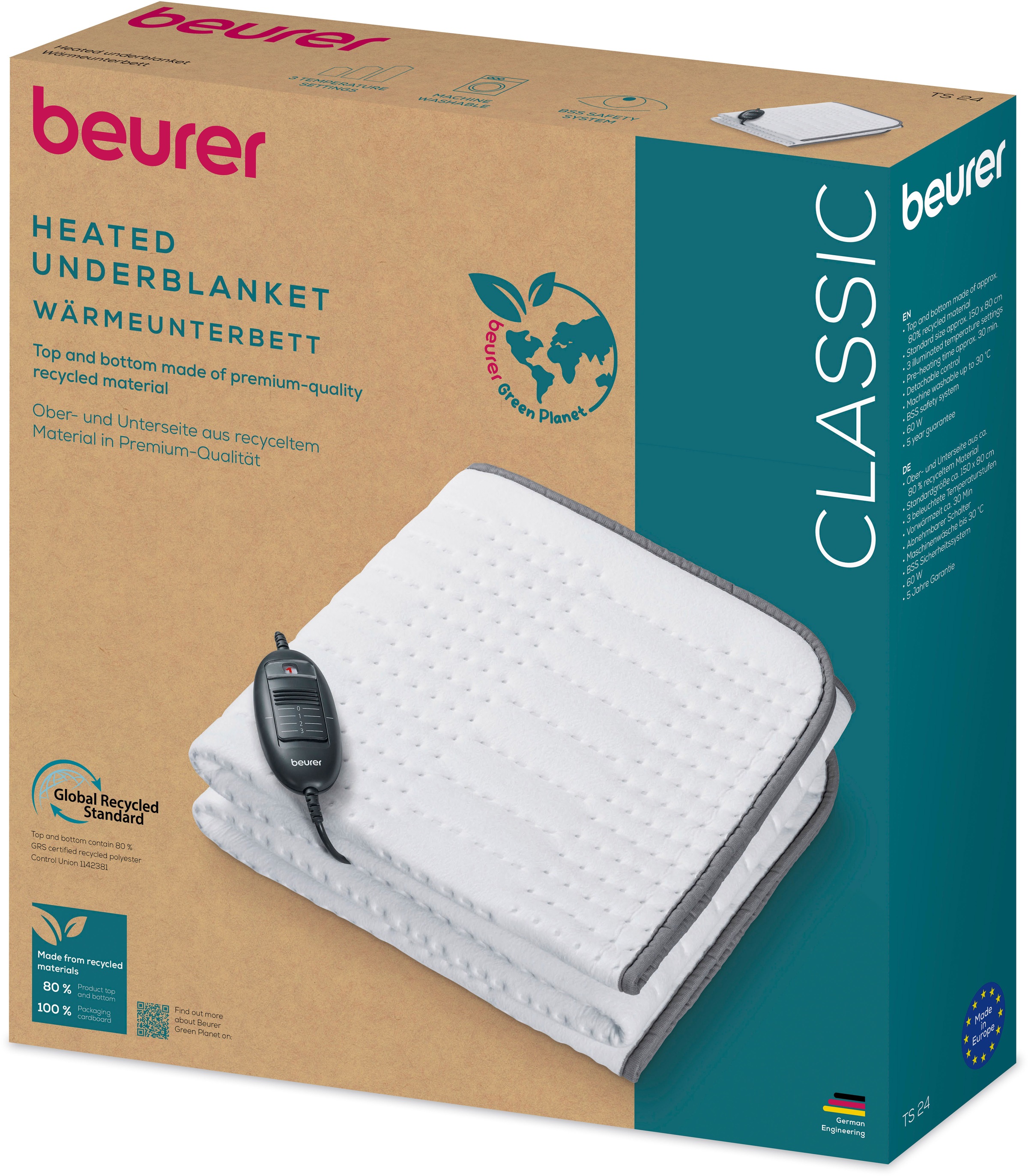 BEURER Wärmeunterbett »TS 24 Green Planet«