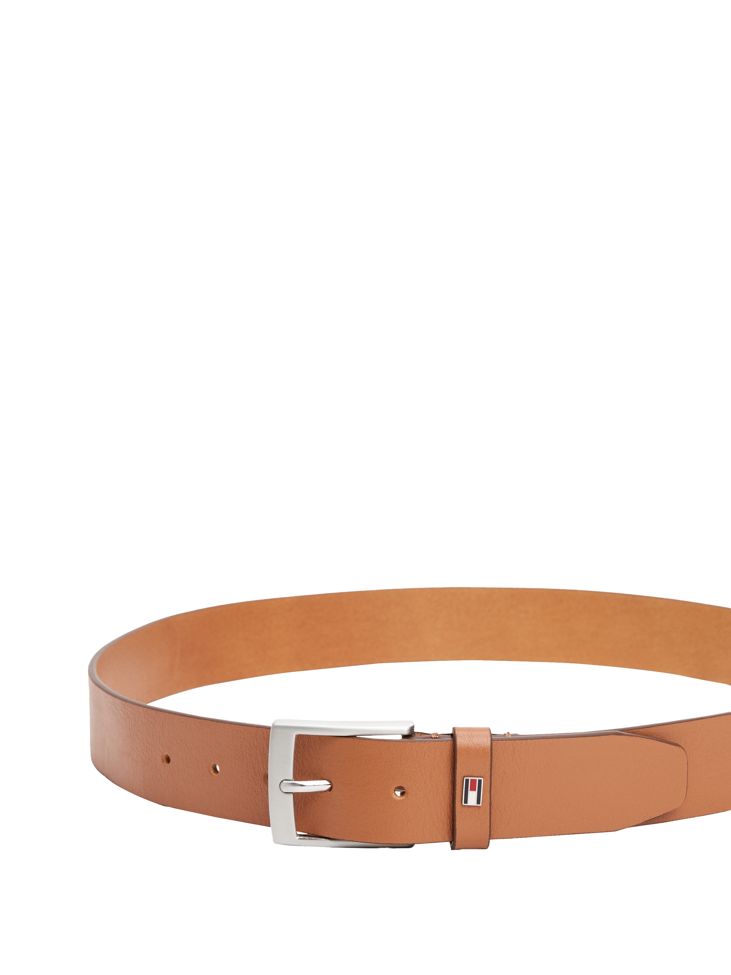 Tommy Hilfiger Ledergürtel »ADAN 3.5 EXT«, Metalllogopatch, Einfachdornschnalle