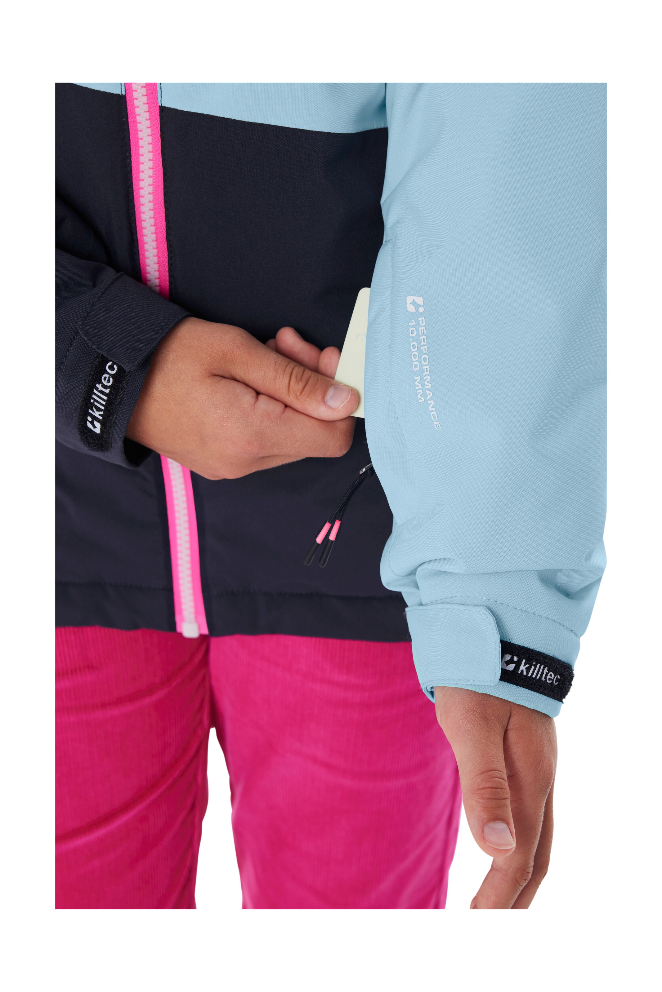 Killtec Skijacke »KSW 331 GRLS SKI JCKT« Atmungsaktive, wasserdichte Jacke mit Fleece-Innenseite, Skipasstasche