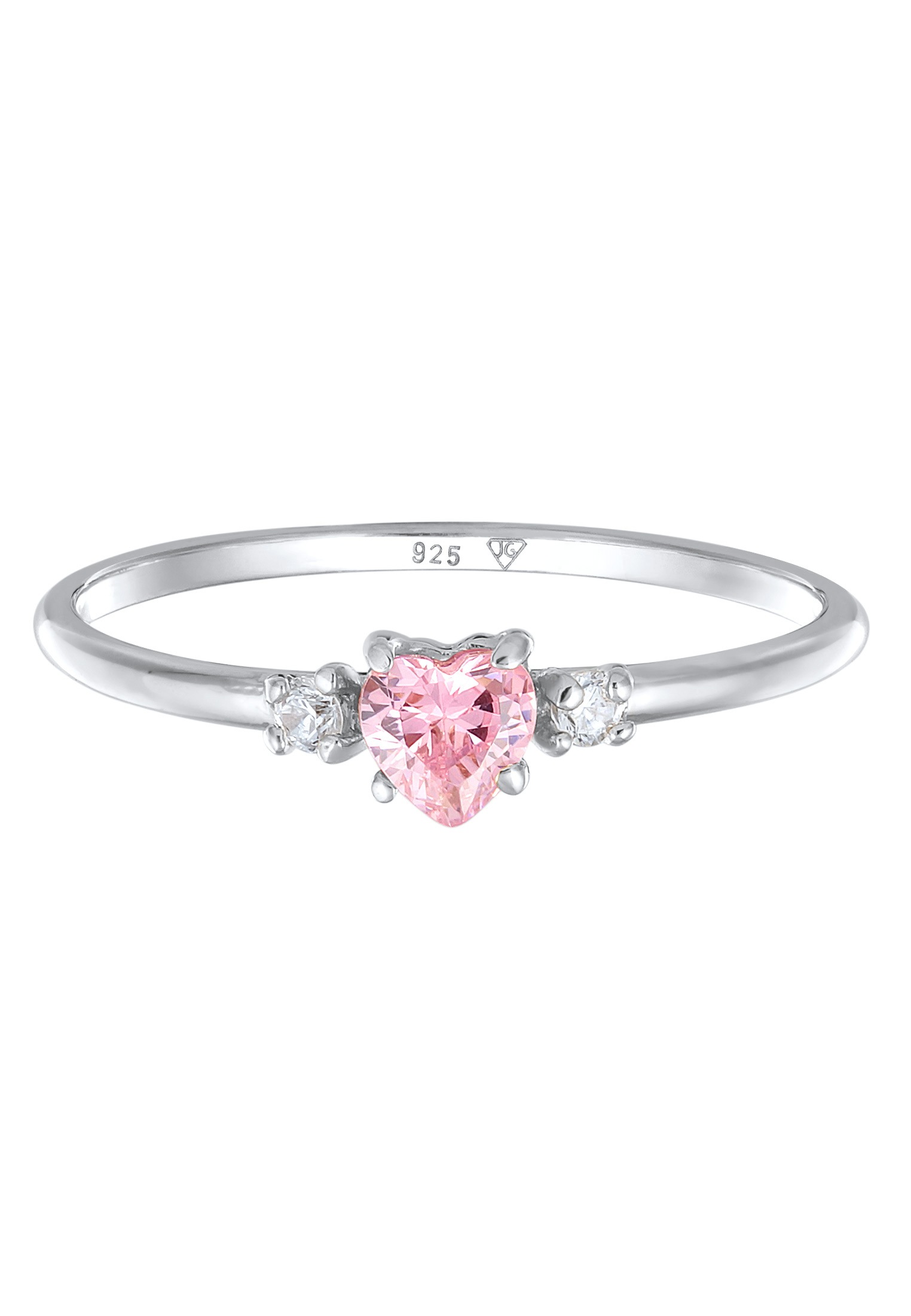 Elli Silberring »Ring Herz Zirkonia Liebe Verlobung 925 Silber«