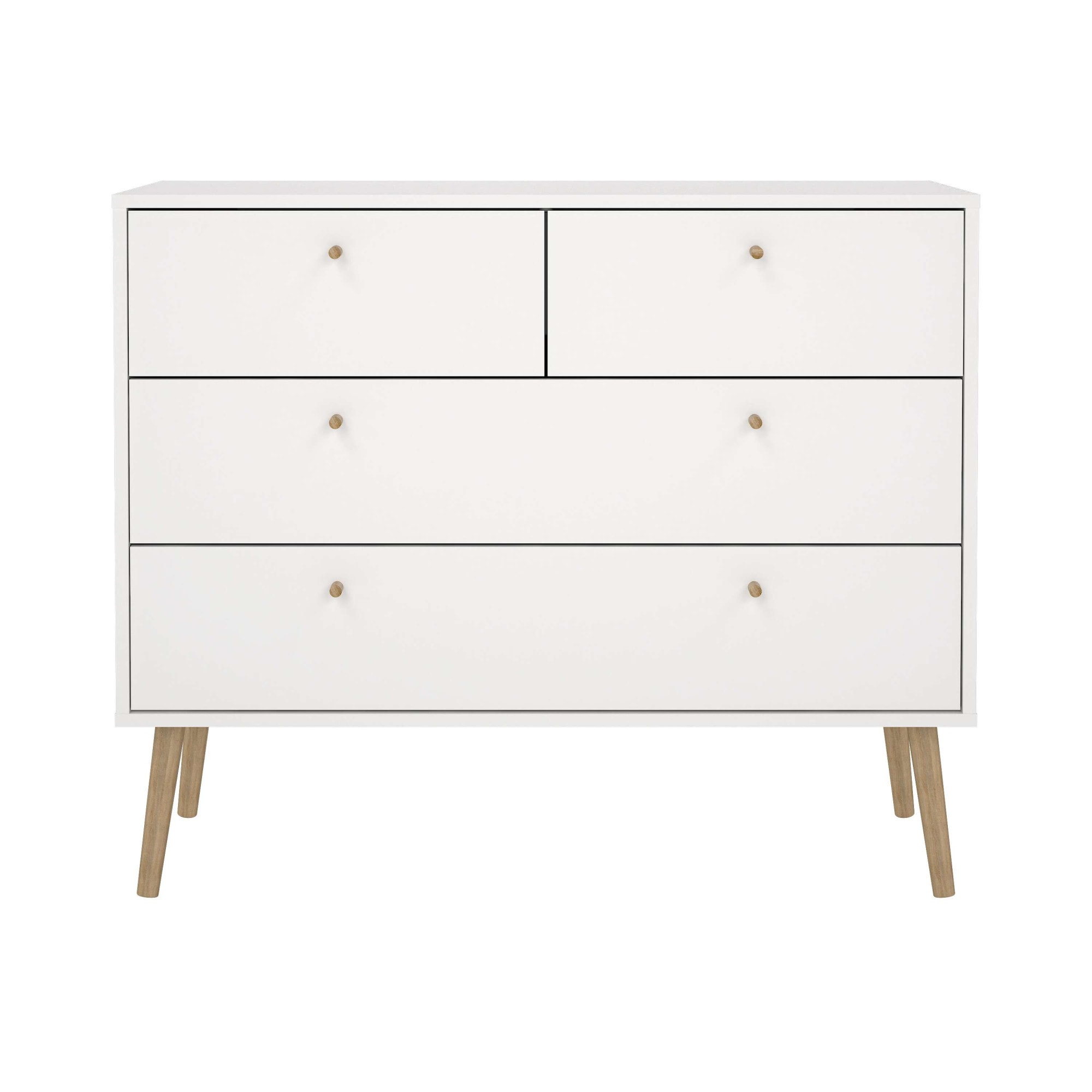 andas Kommode »Bodo, Aufbewahrung, Schubladenschrank, Stauraum«, 4 Schubladen, Beine und Griffe aus Echtholz, Breite 99 cm