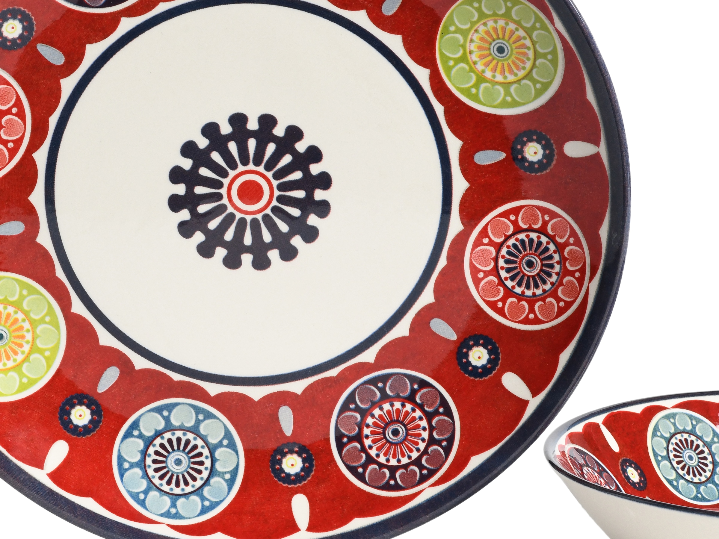 CreaTable Teller-Set »Sumaya, Teller Set 18-tlg« Mandala Motive