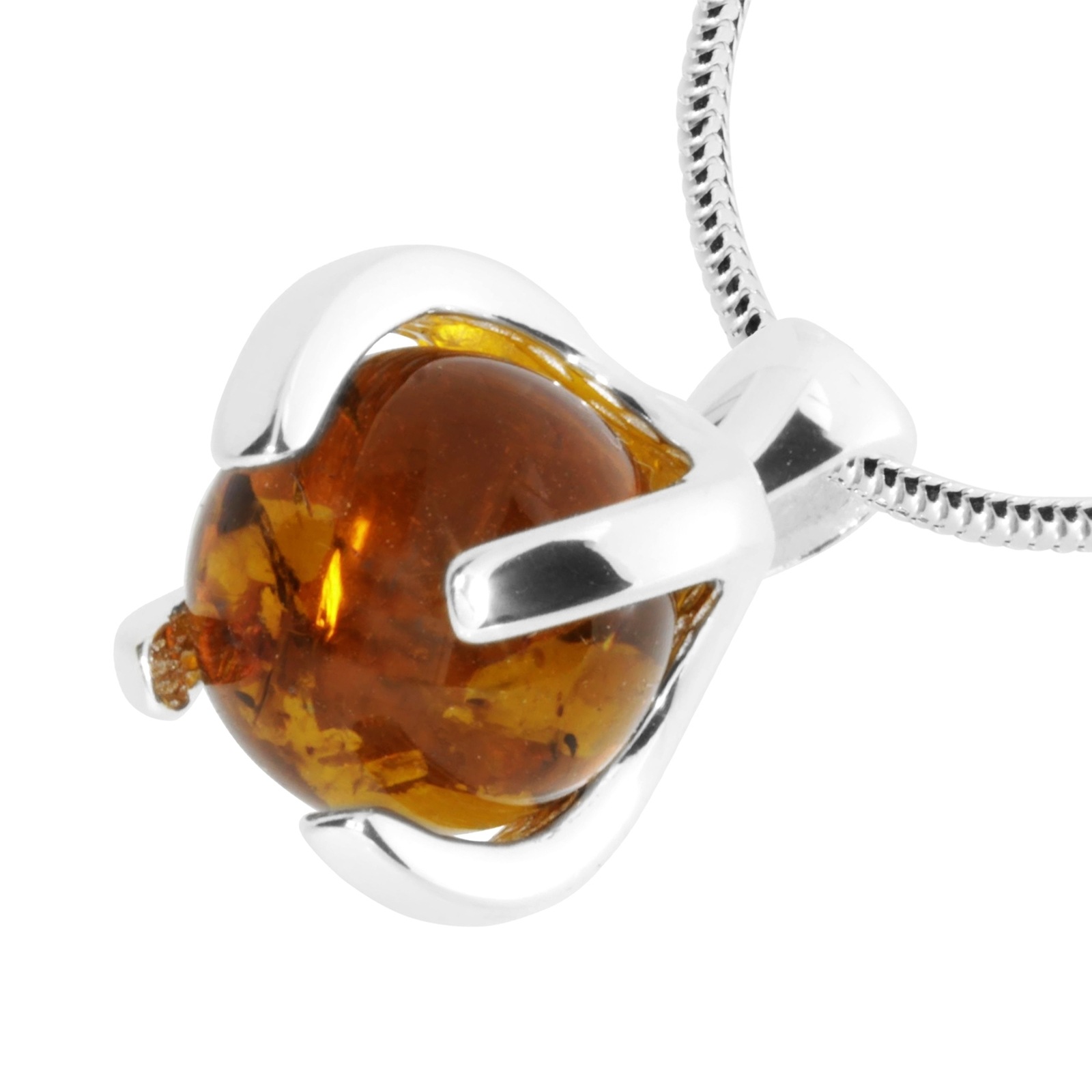 OSTSEE-SCHMUCK Kette mit Anhänger »- Ute 10 mm - Silber 925/000 - Bernstein«