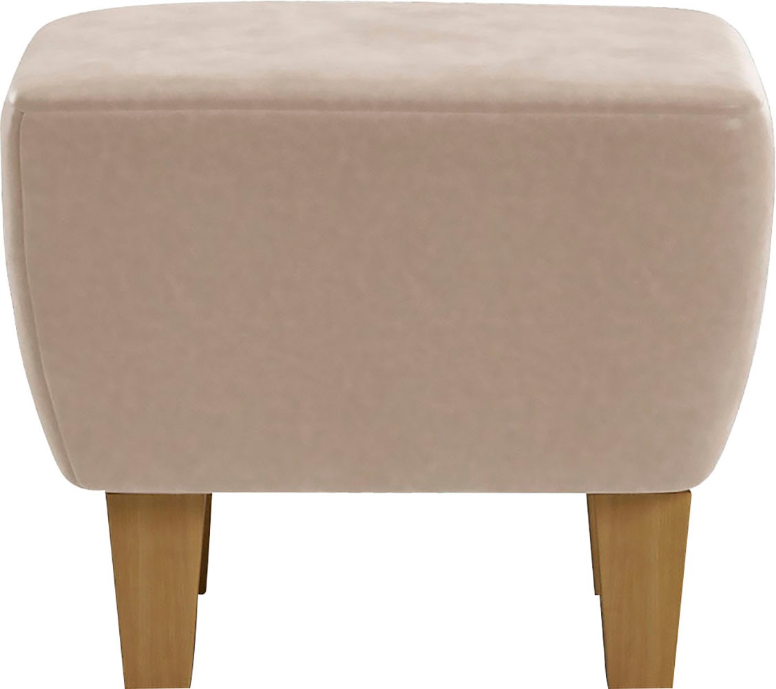 Home affaire Polsterhocker »Viva« mit Eichenfüßen