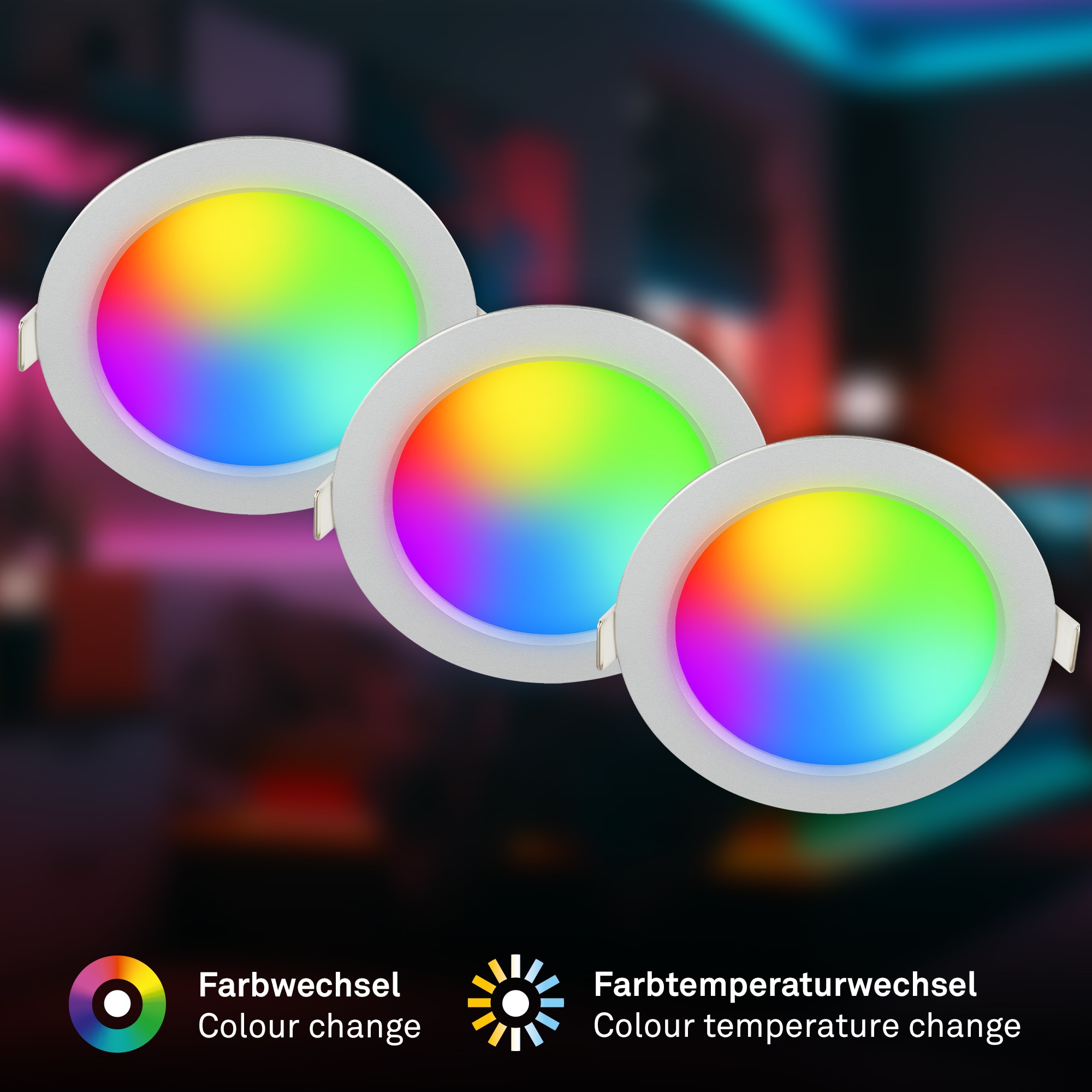 Briloner Leuchten LED Einbauleuchte »FUNGO COLOR 3945034«