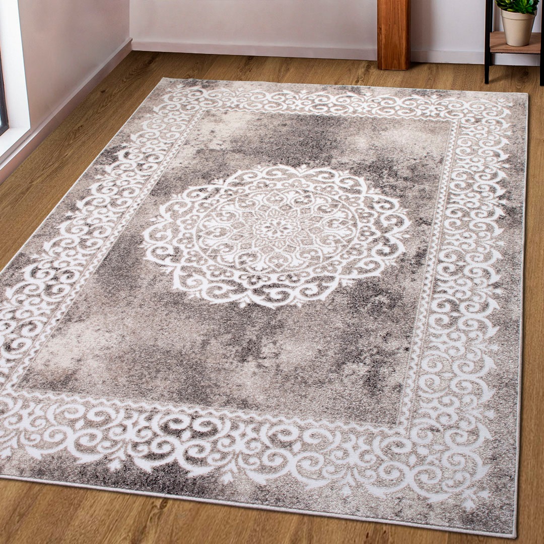 my home Teppich »Dafna«, rechteckig, 9 mm Höhe, Orient-Optik, Vintage Design, Kurzflor, pflegeleicht, dezenter Glanz