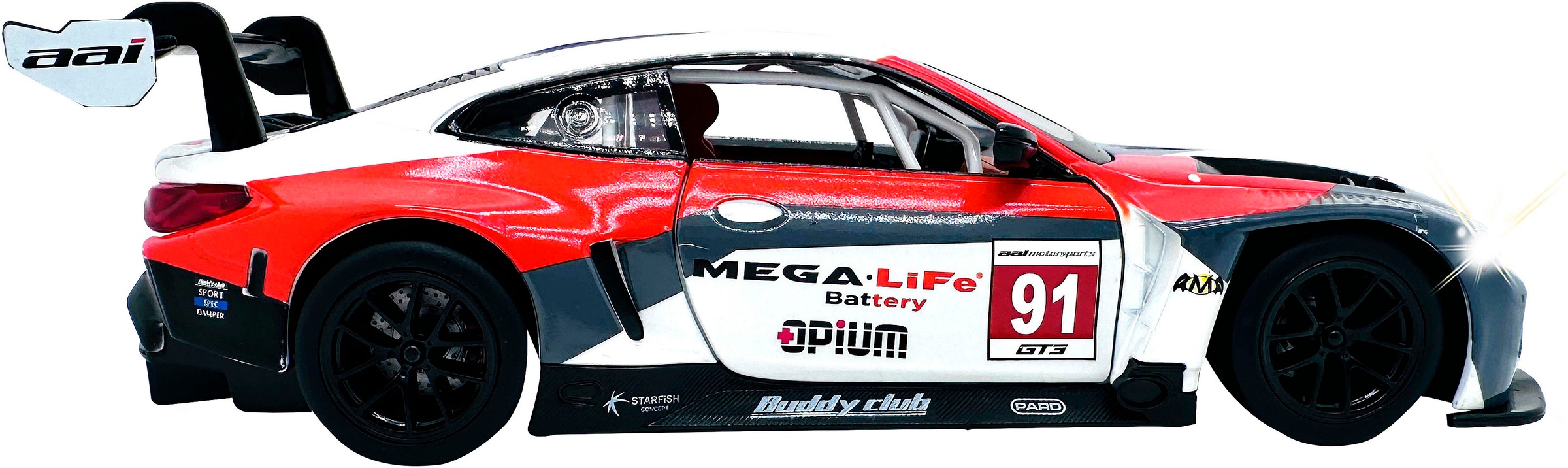 Jamara Spielzeug-Auto »Diecast, BMW M4 GT3«, LED Licht; Maßstab 1:24