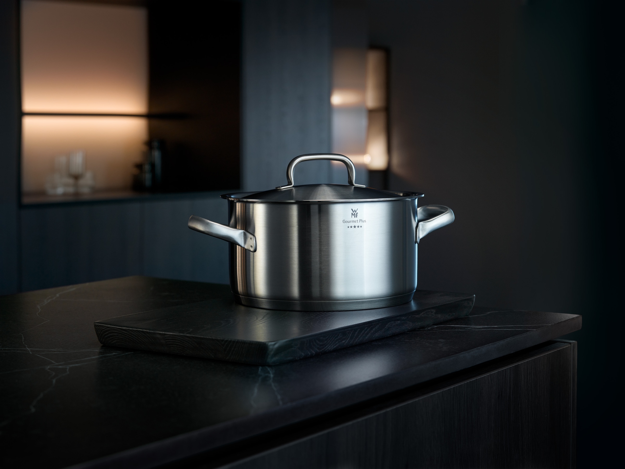 WMF Topf-Set »Gourmet Plus« Set, 7 Stk. tlg. Cromargan® Edelstahl Rostfrei 18/10