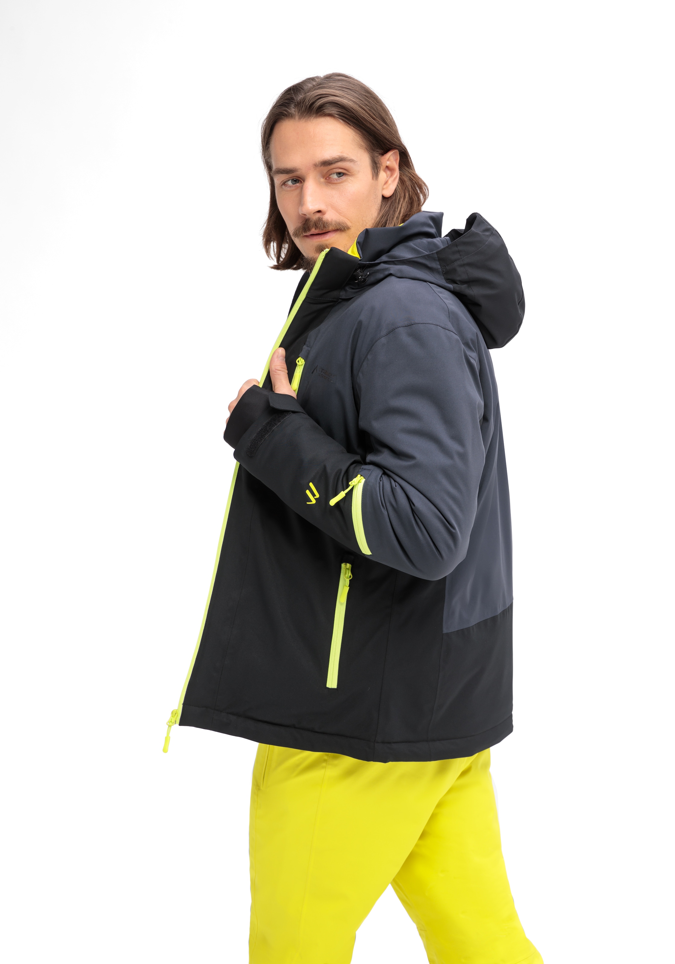 Maier Sports Skijacke »MONZABON M 2.0«, Herren Winterjacke, wasserdicht, 3 RV-Taschen und Kapuze, Regular fit