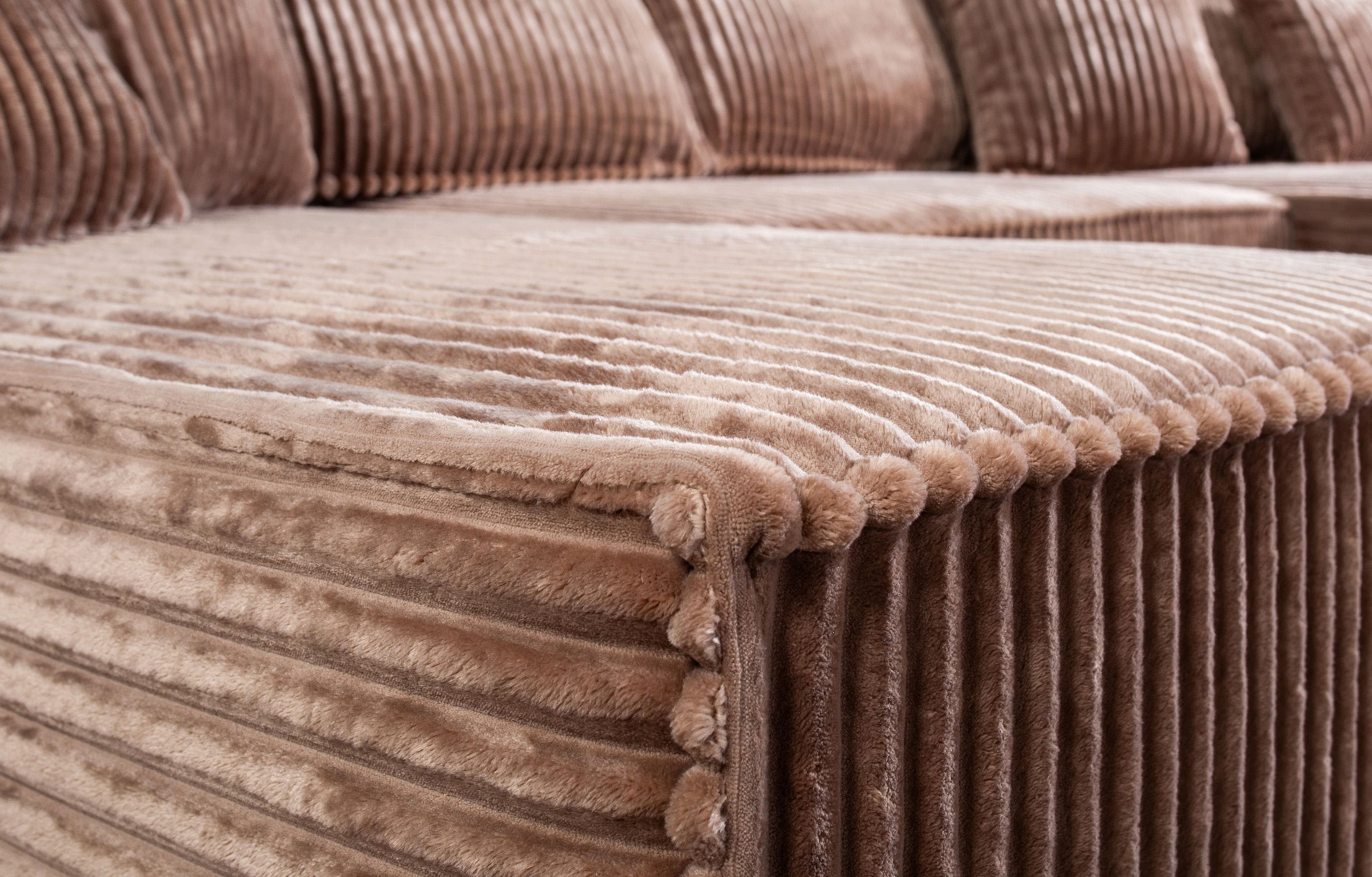 COLLECTION AB Wohnlandschaft »Manhattan U-Form, B: 313 cm, in Breit- oder Normalcord« Schlaffunktion, Bettkasten & Zierkissen, Federkern