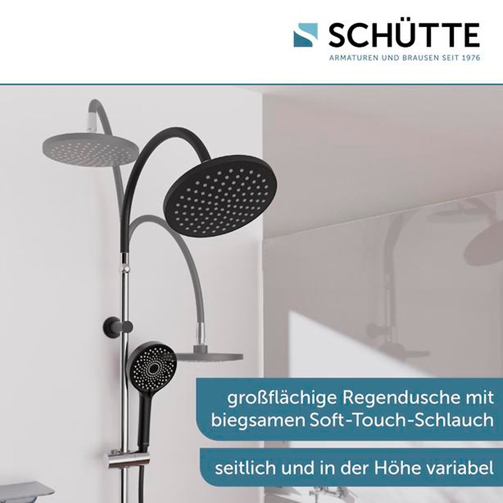 Schütte Duschsystem »MATAO RAIN«, Regendusche ohne Armatur, Handbrause mit 3 Funktionen