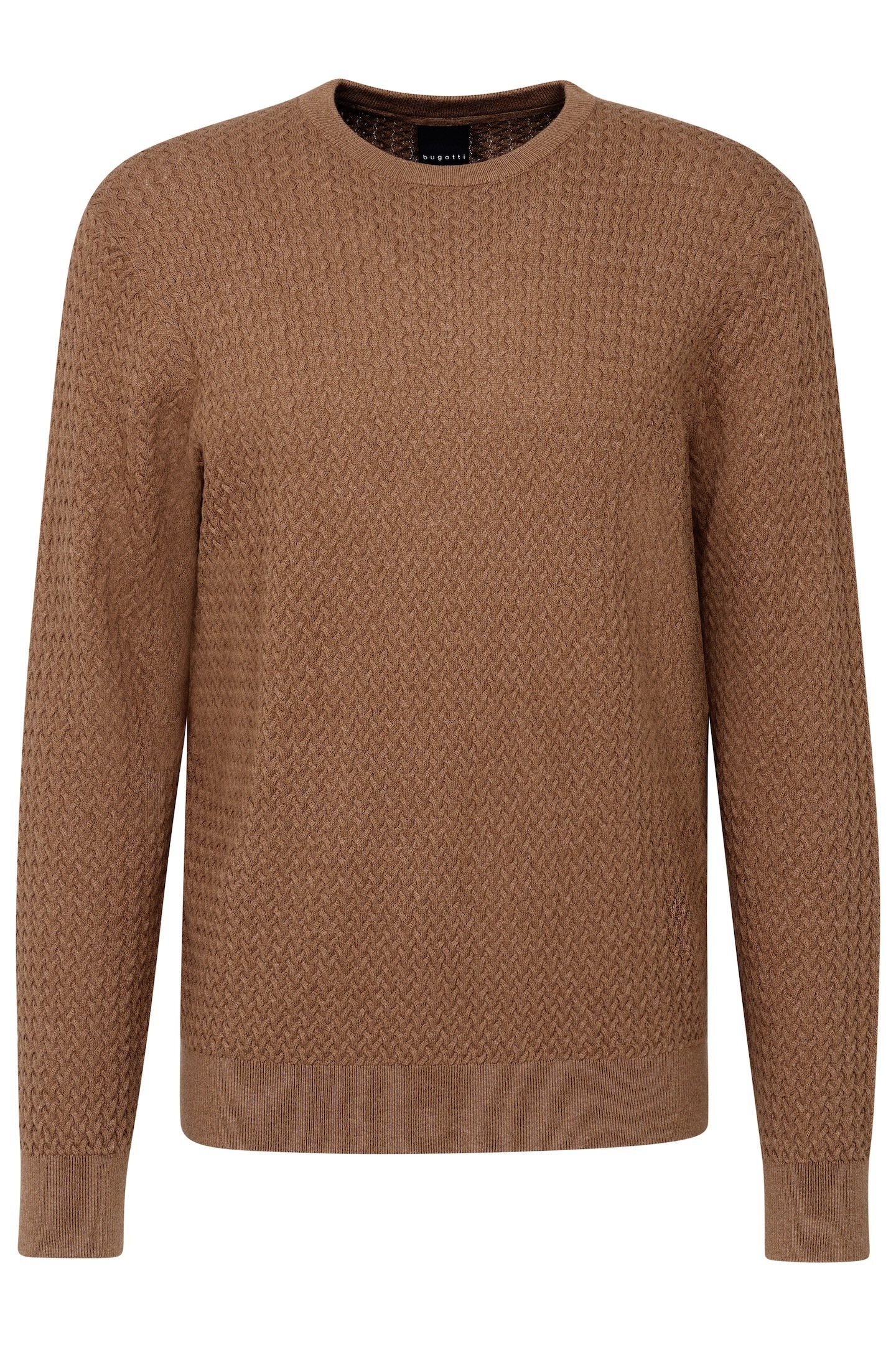 bugatti Strickpullover, mit Geflechtstruktur