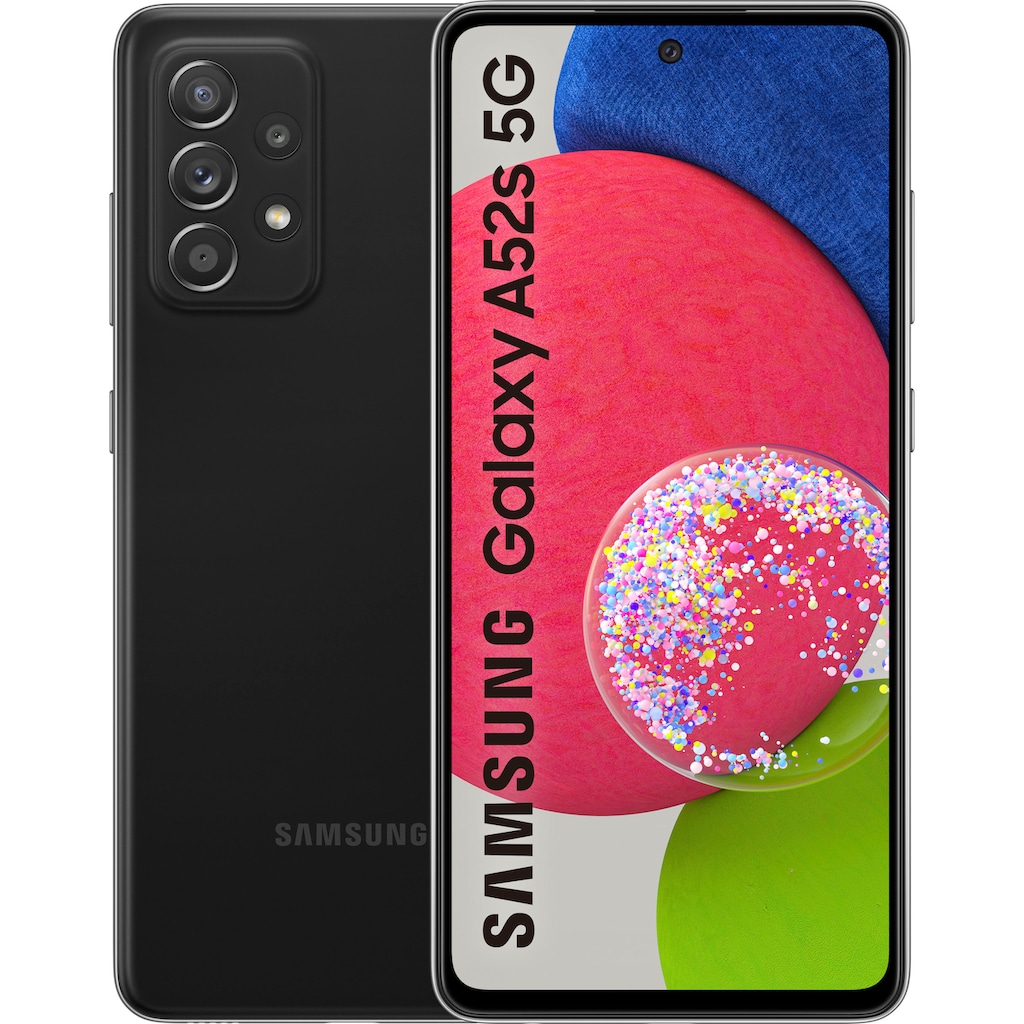 Samsung Smartphone »Galaxy A52S 5G Enterprise Edition«, Awesome Black, 16,4 cm/6,5 Zoll, 128 GB Speicherplatz, 64 MP Kamera