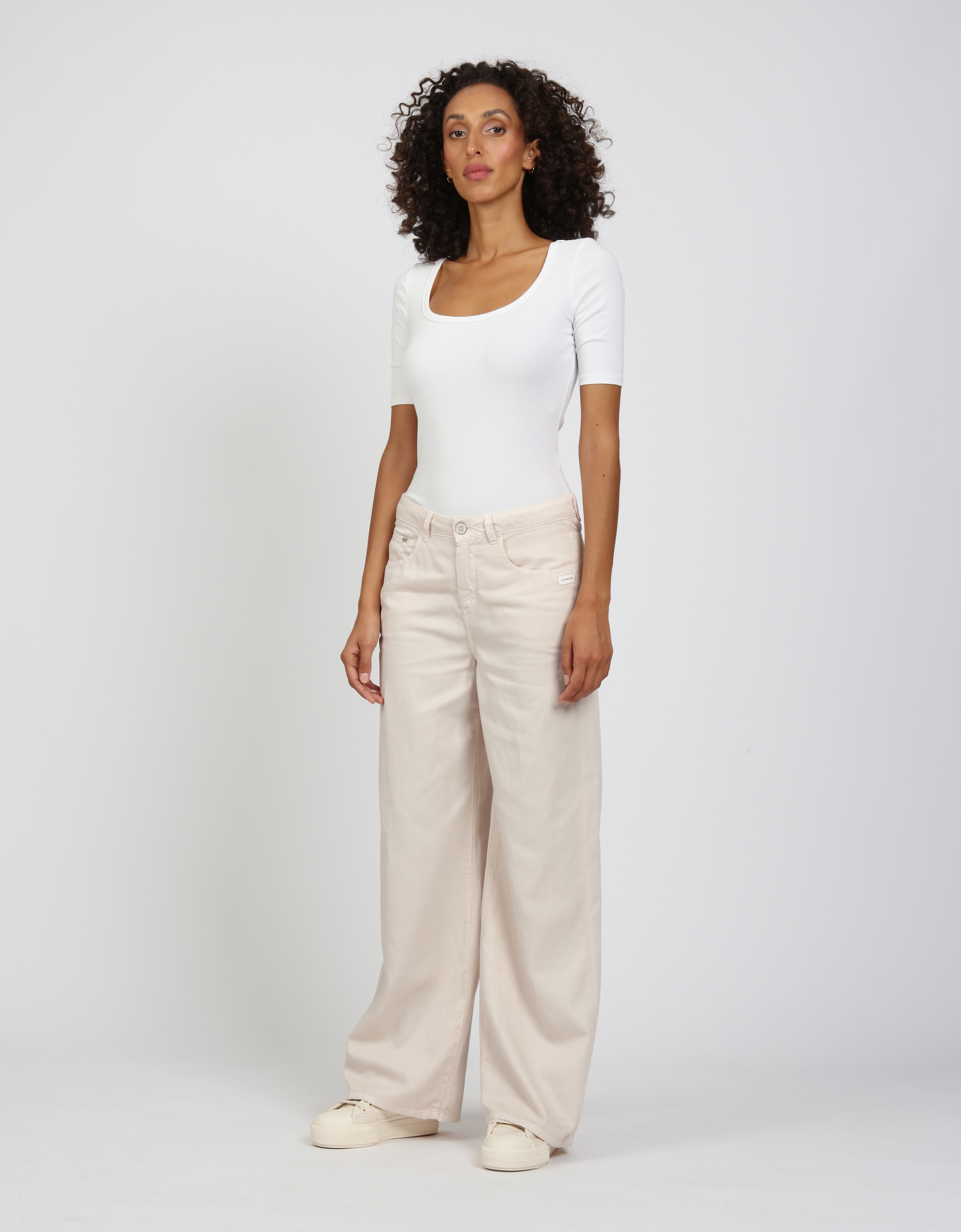 GANG Weite Jeans »94CARLOTTA«, weiter Fit im bodenlangen Palazzo-Style