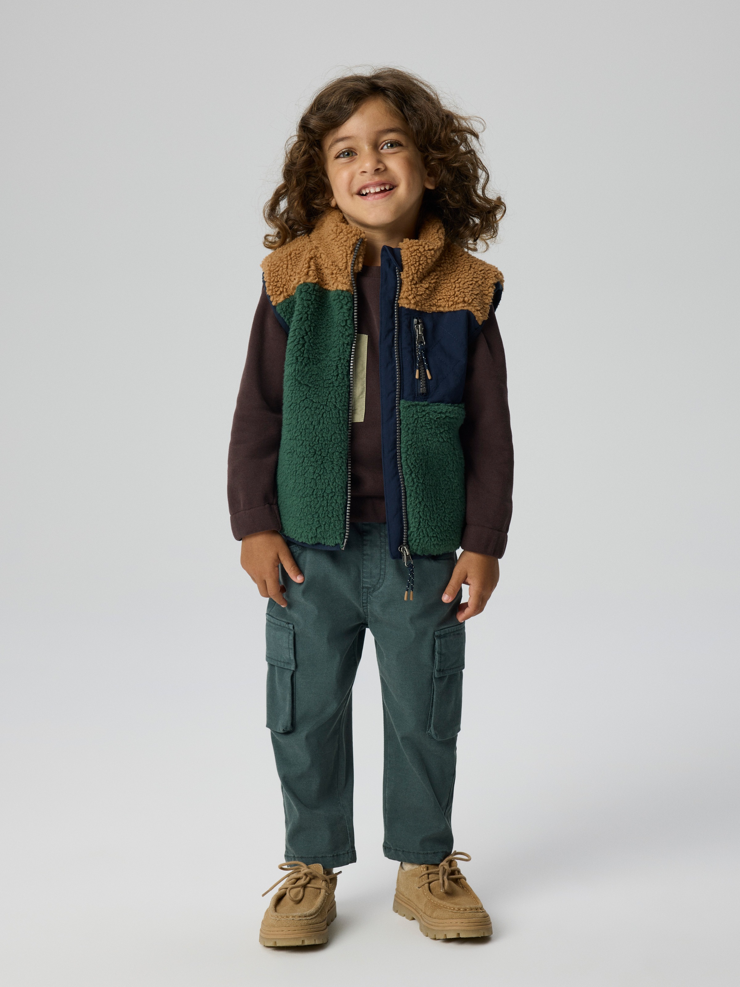 Name It Plüschweste »NMMMACEY TEDDY VEST BLOCK« Kunstfaser