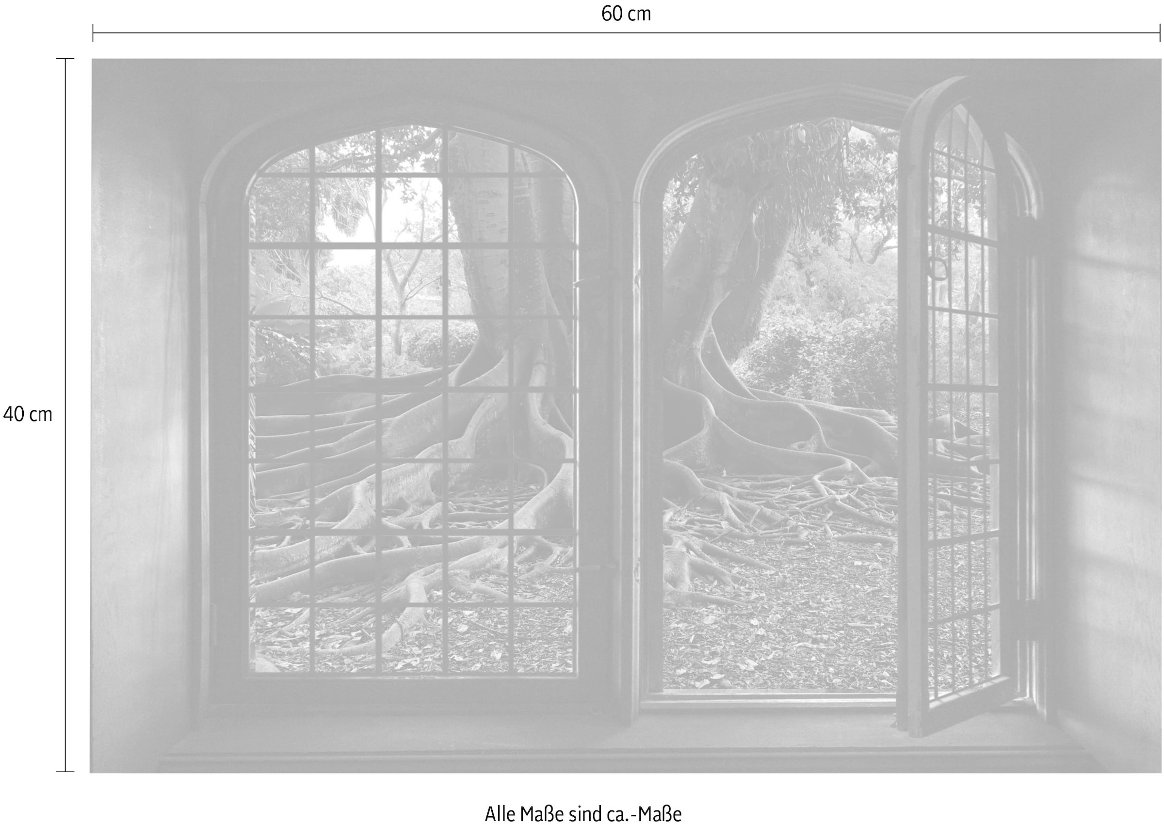queence Wandsticker »Wurzeln«, Wandsticker, Wandbild, selbstklebend, 3D, Fenster