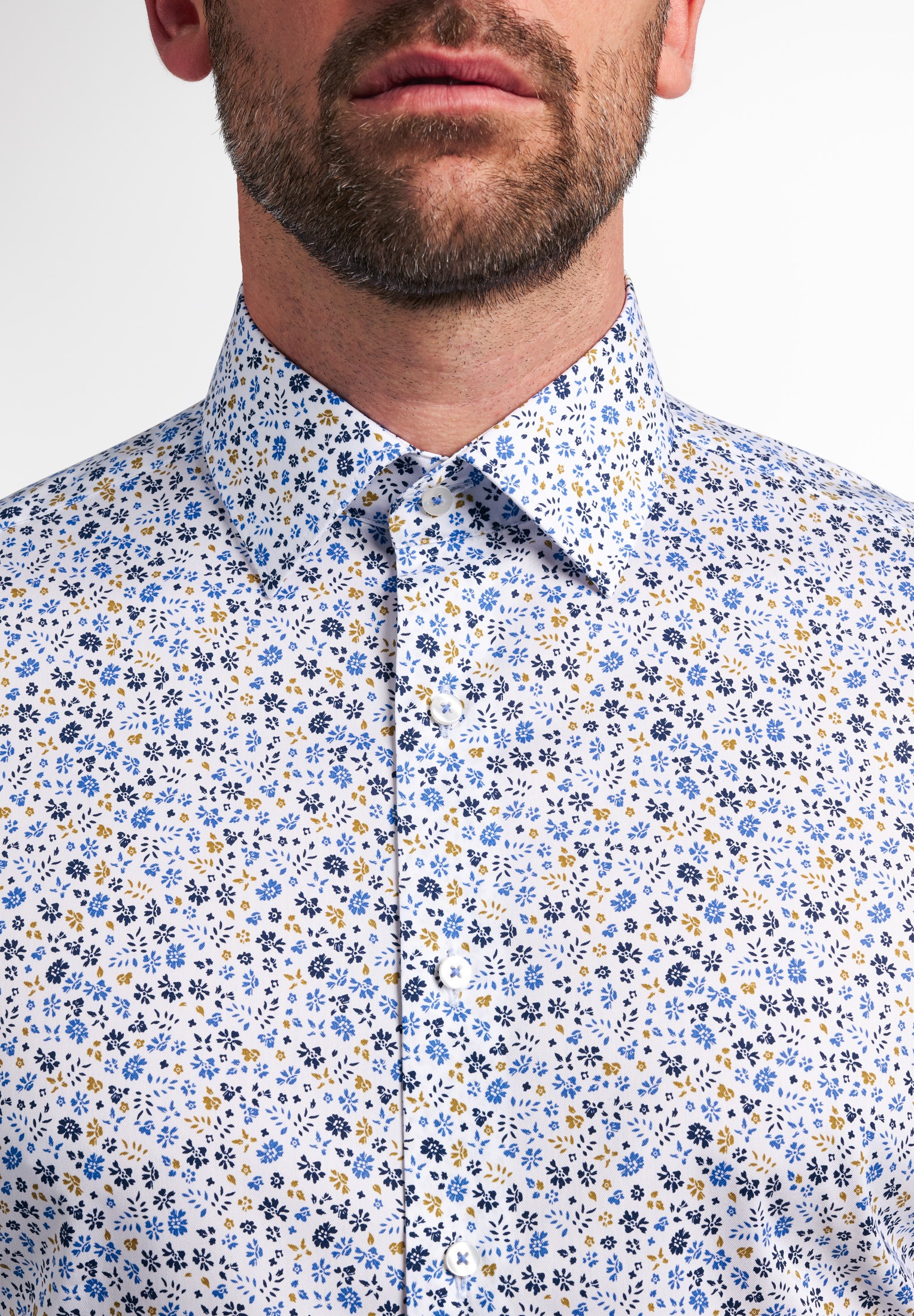 Eterna Langarmhemd »MODERN FIT« EASY IRON (bügelleicht)