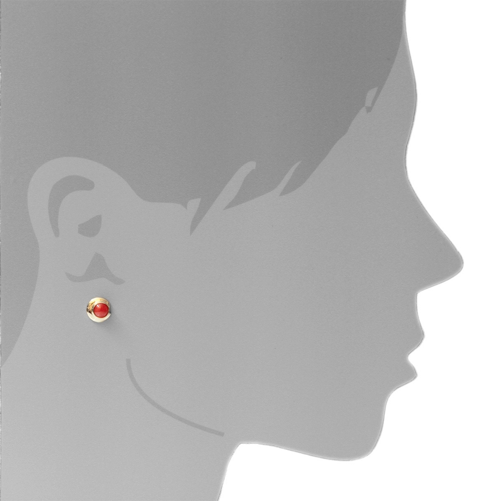 OSTSEE-SCHMUCK Paar Ohrstecker »- Udine - Gold 333/000 - Koralle«