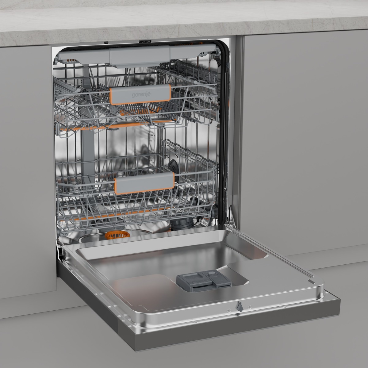 GORENJE Unterbaugeschirrspüler »GU663C95X« 9,4 l 16 tlg. Maßgedecke 16 Maßgedecke, auto. Türöffnung, Besteckschublade
