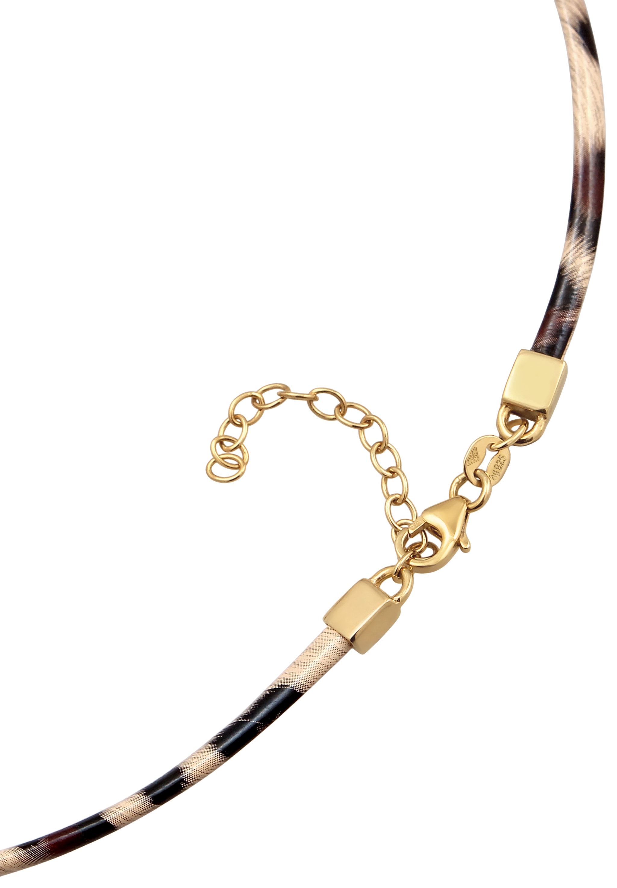Elli Choker »Halskette Choker mit Tropfen Anhänger 925 Sterling Silber vergoldet«