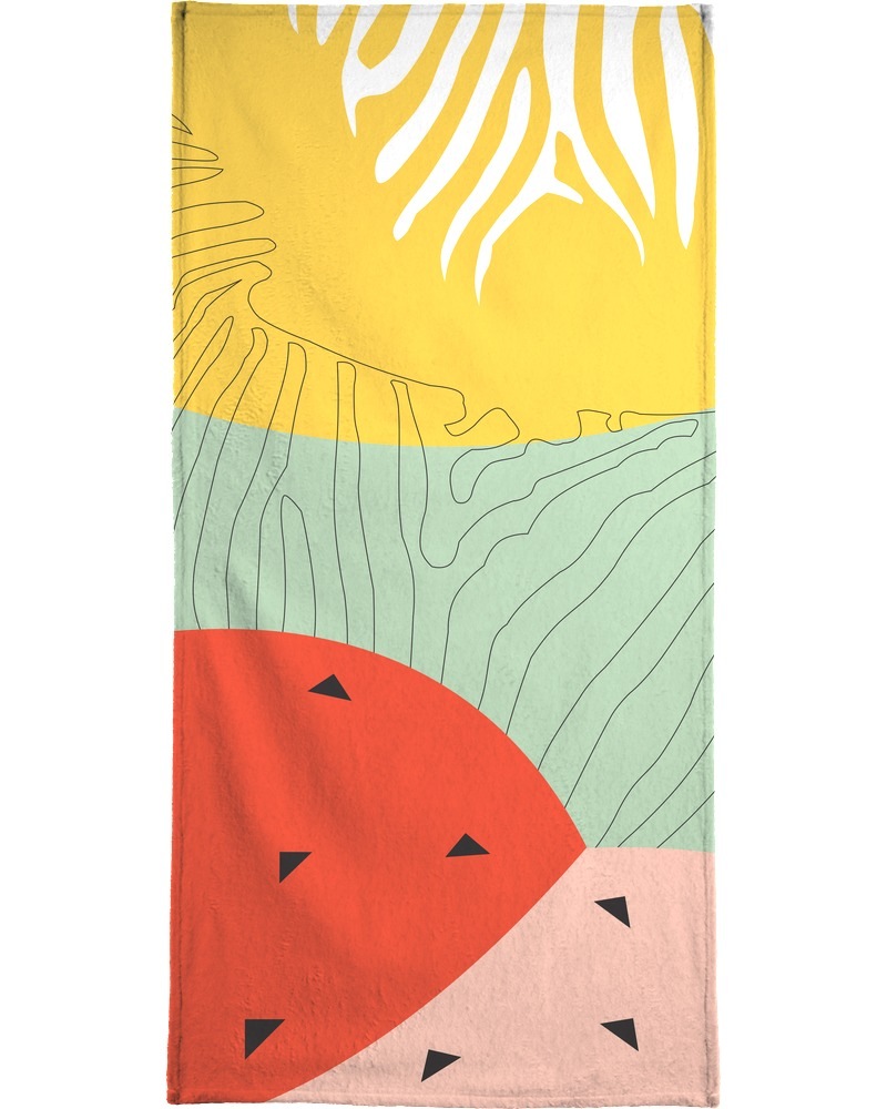Juniqe Handtuch »Shiny Jungle«, (1 St.), Weiche Frottee-Veloursqualität