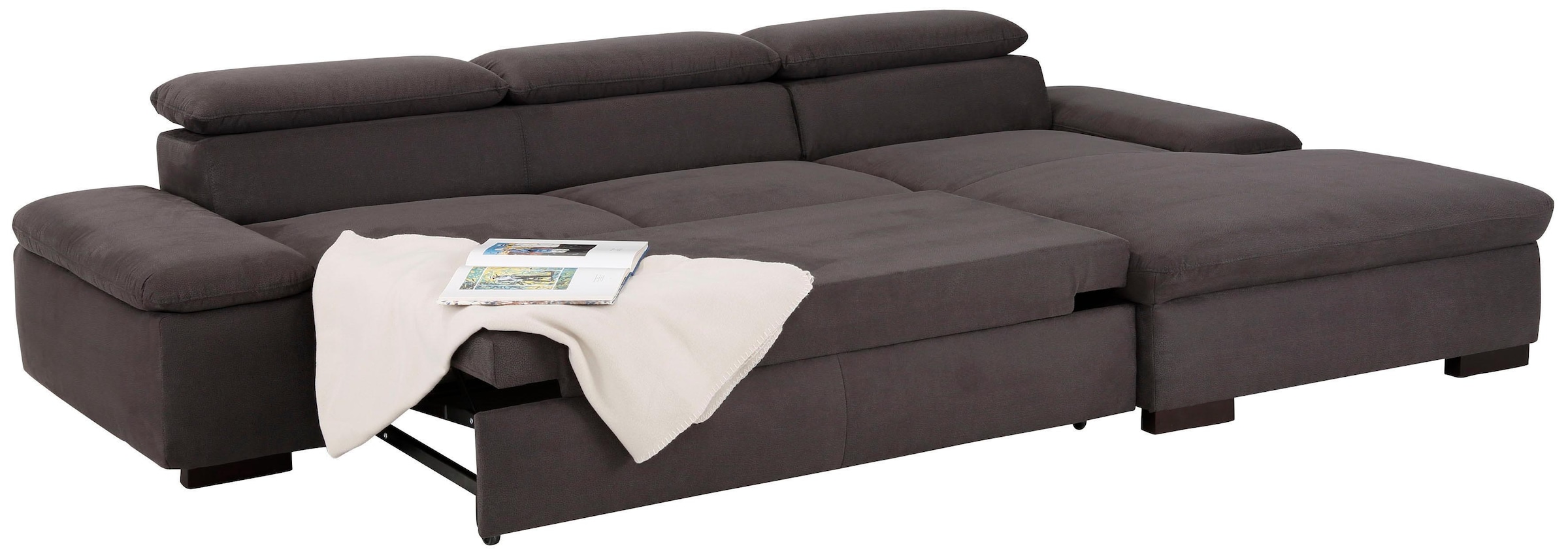 Home affaire Ecksofa »Alberto L-Form«, mit Kopfteilverstellung, wahlweise mit Bettfunktion