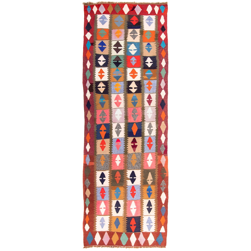 morgenland Wollteppich »Kelim - Old - 345 x 122 cm - mehrfarbig«, rechteckig