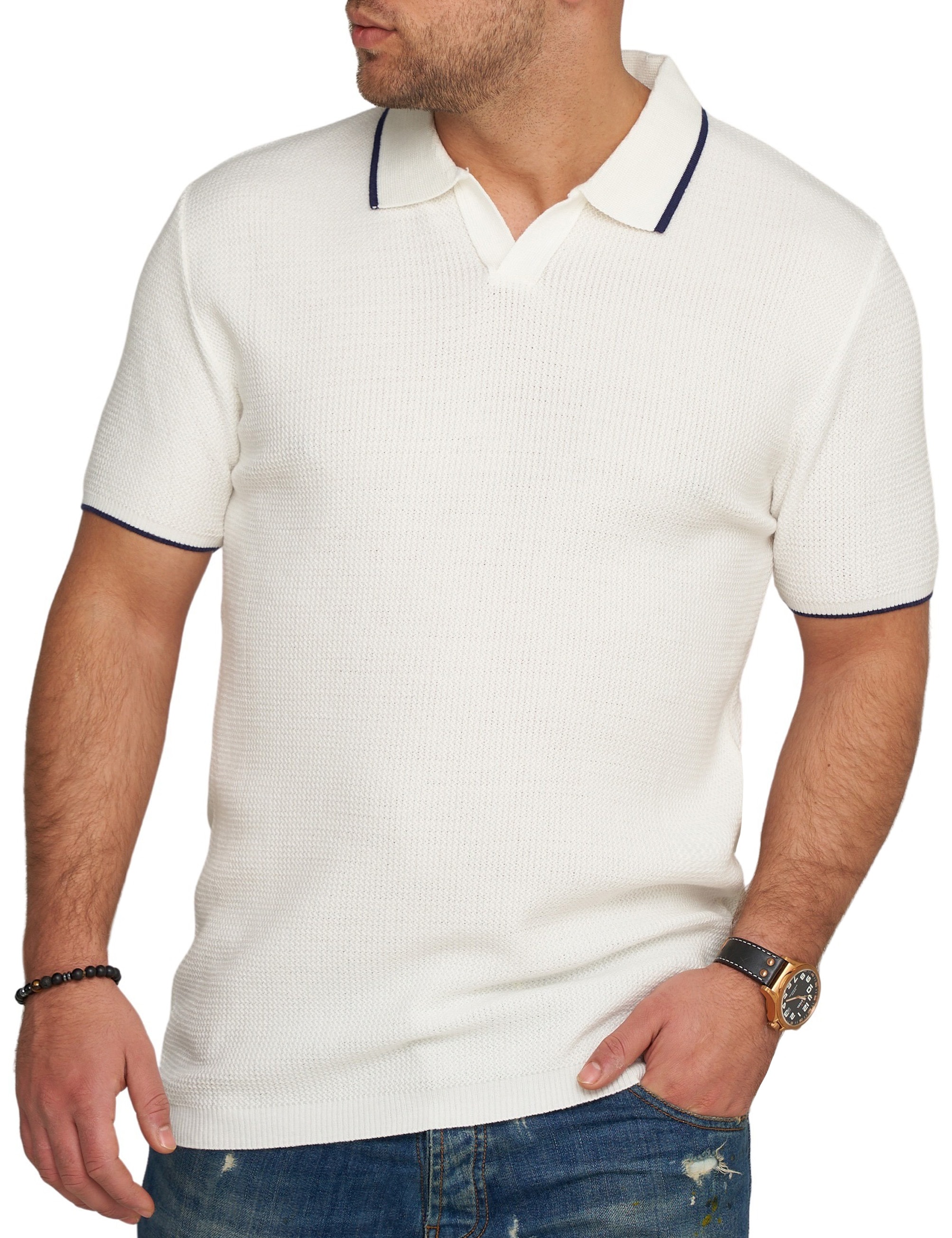 CARISMA Poloshirt »CARISMA Poloshirt CRCANOAS« Strick Kurzarm Polo T-Shirt
