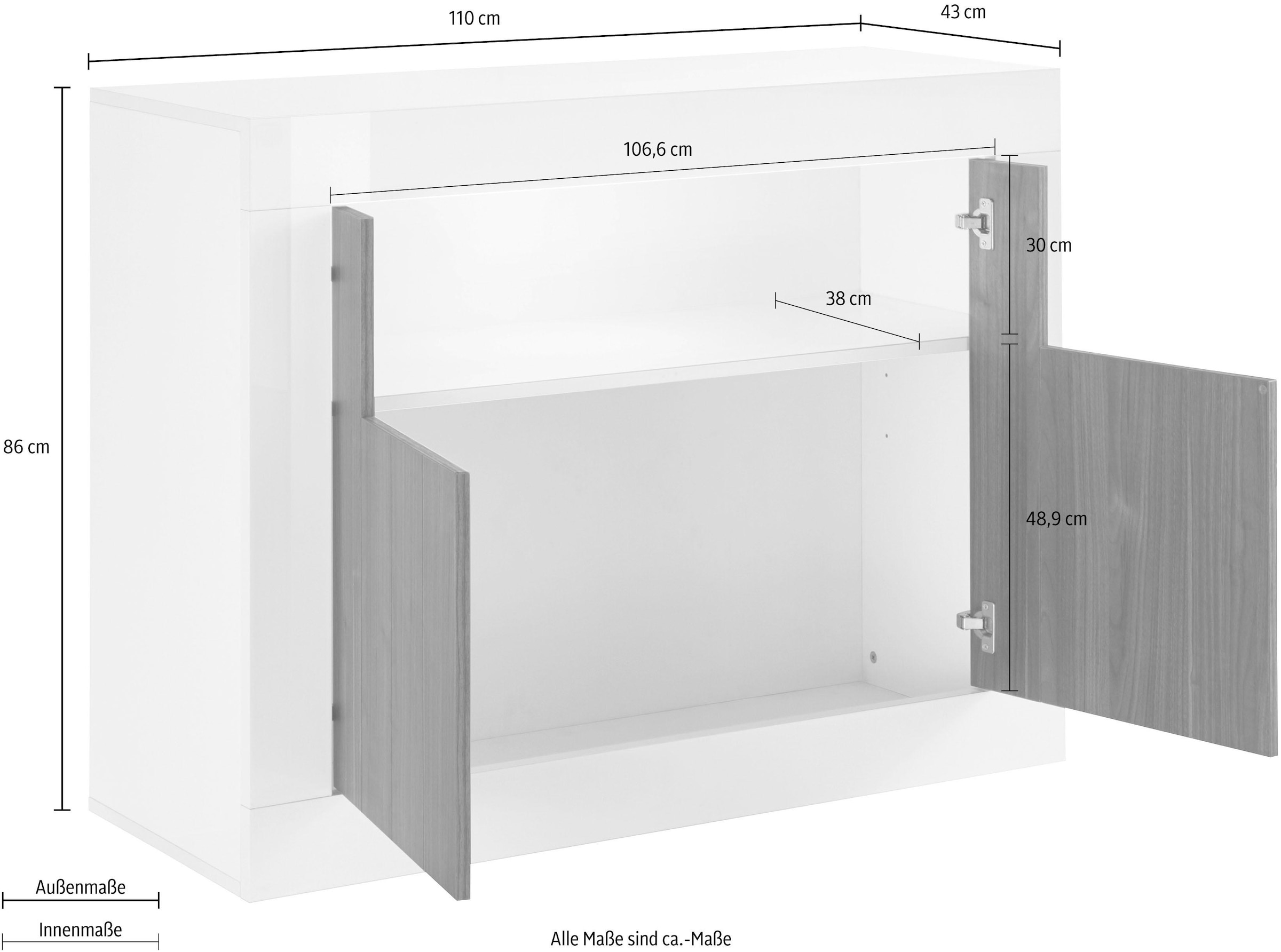 INOSIGN Sideboard »Urbino«, Breite 110 cm