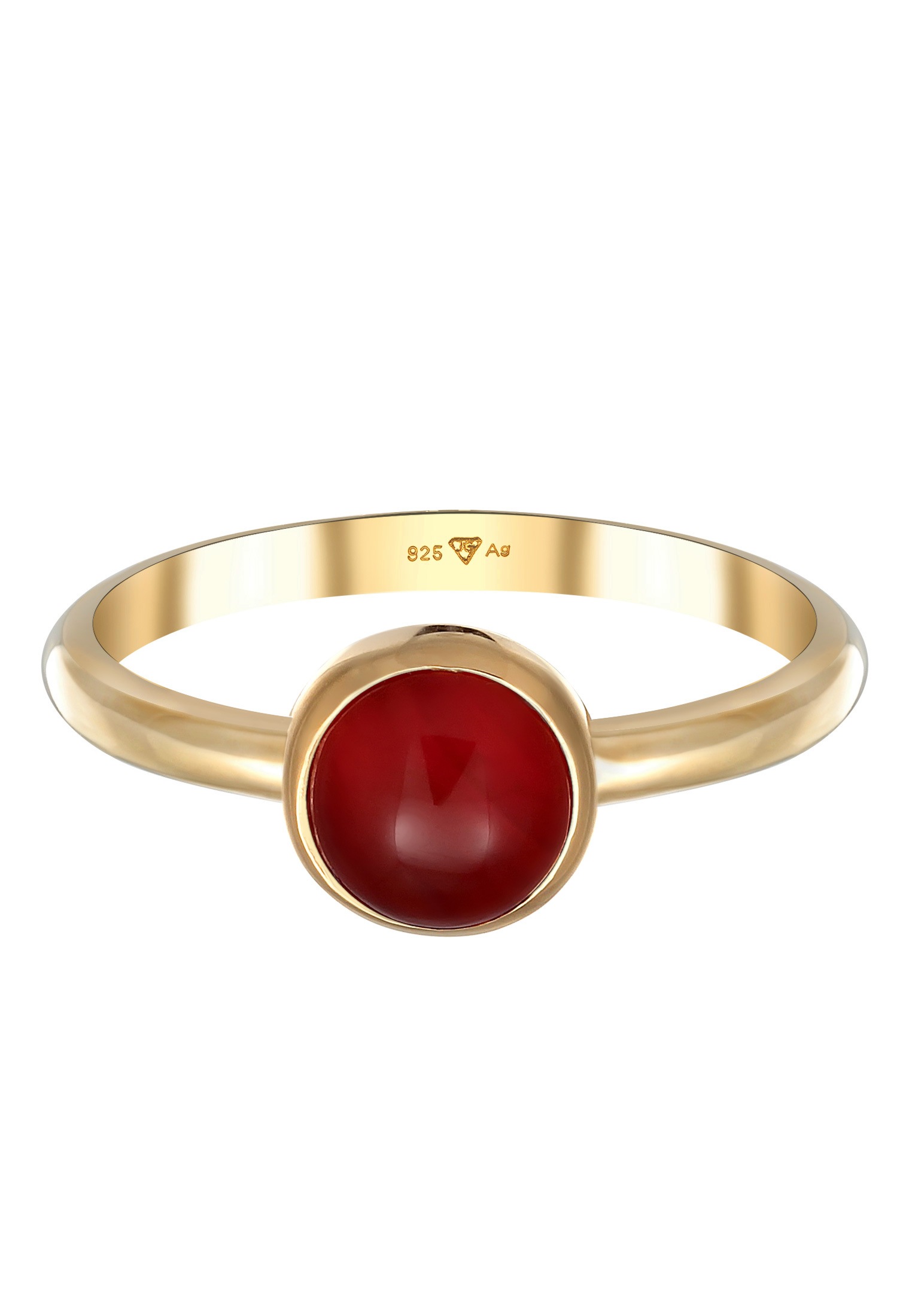 Elli Premium Silberring »Ring Karneol Edelstein Solitär 925 Silber«