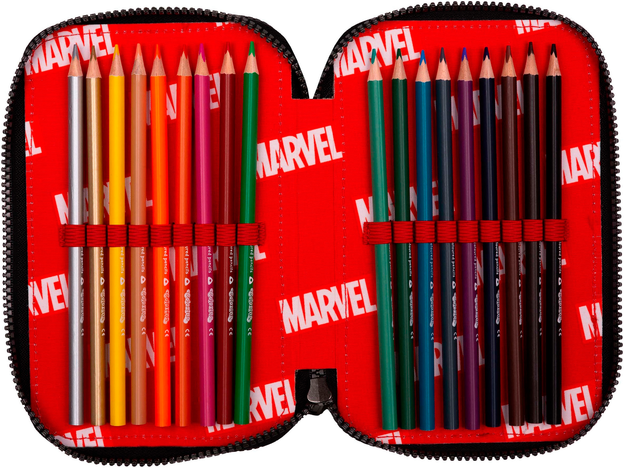 CoolPack Federmäppchen »Etui, Marvel, Avengers«, befüllt
