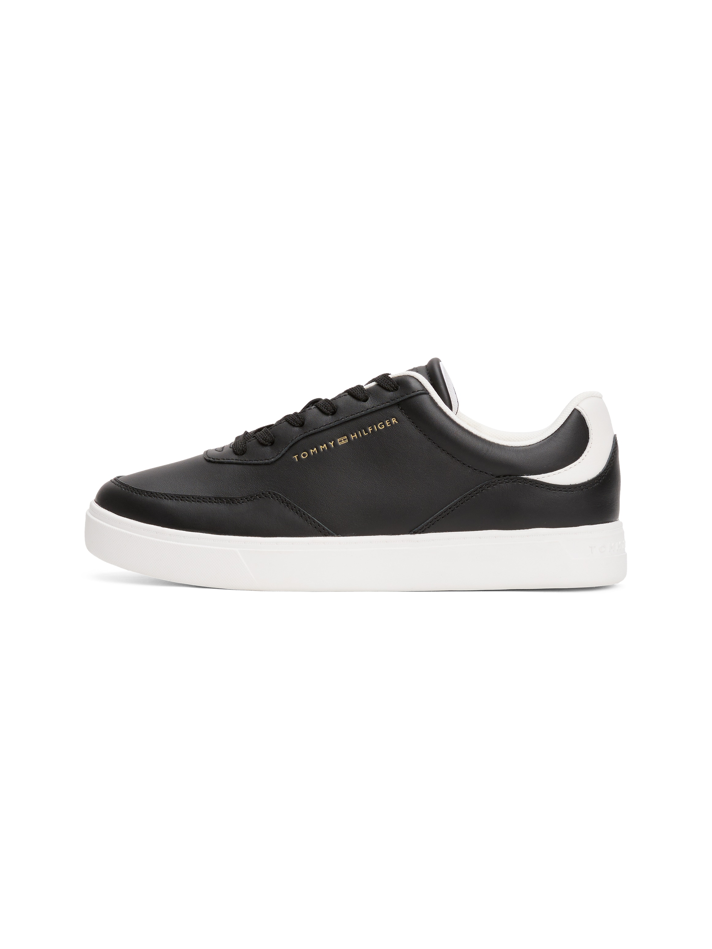 Tommy Hilfiger Plateausneaker »CASUAL CUPSOLE SNEAKER«, Freizeitschuh, Halbschuh, Schnürer mit goldfarbenem Logoschriftzug