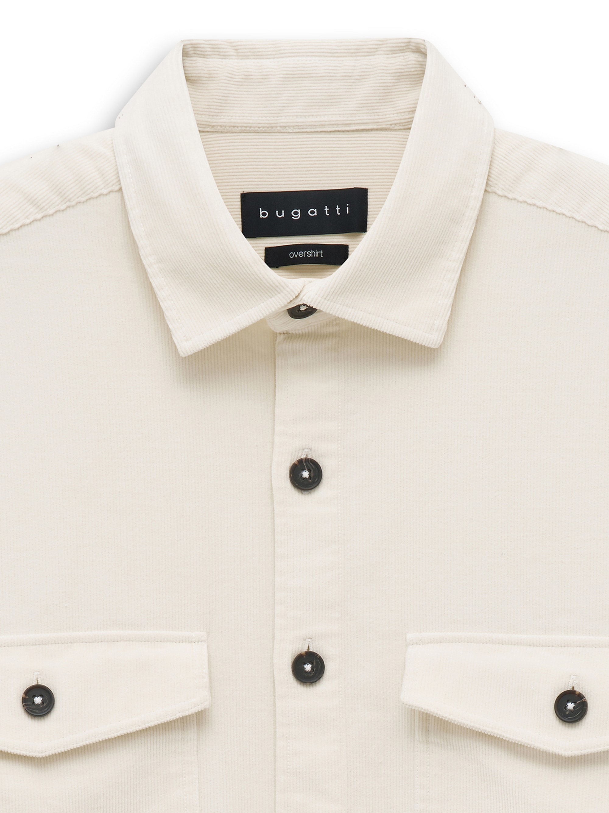 bugatti Langarmhemd »Regular Fit« Regular Fit Cord Overshirt Baumwolle